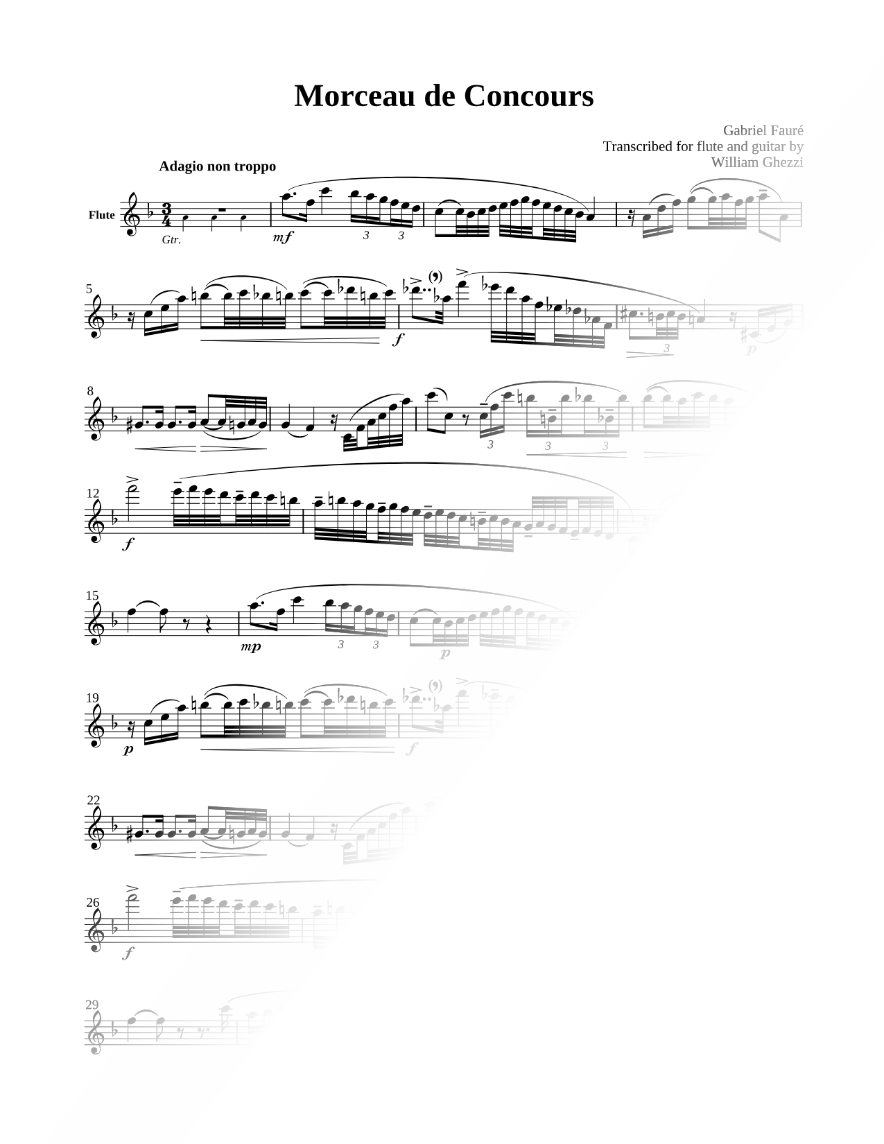 Morceau de concours - Flute part
