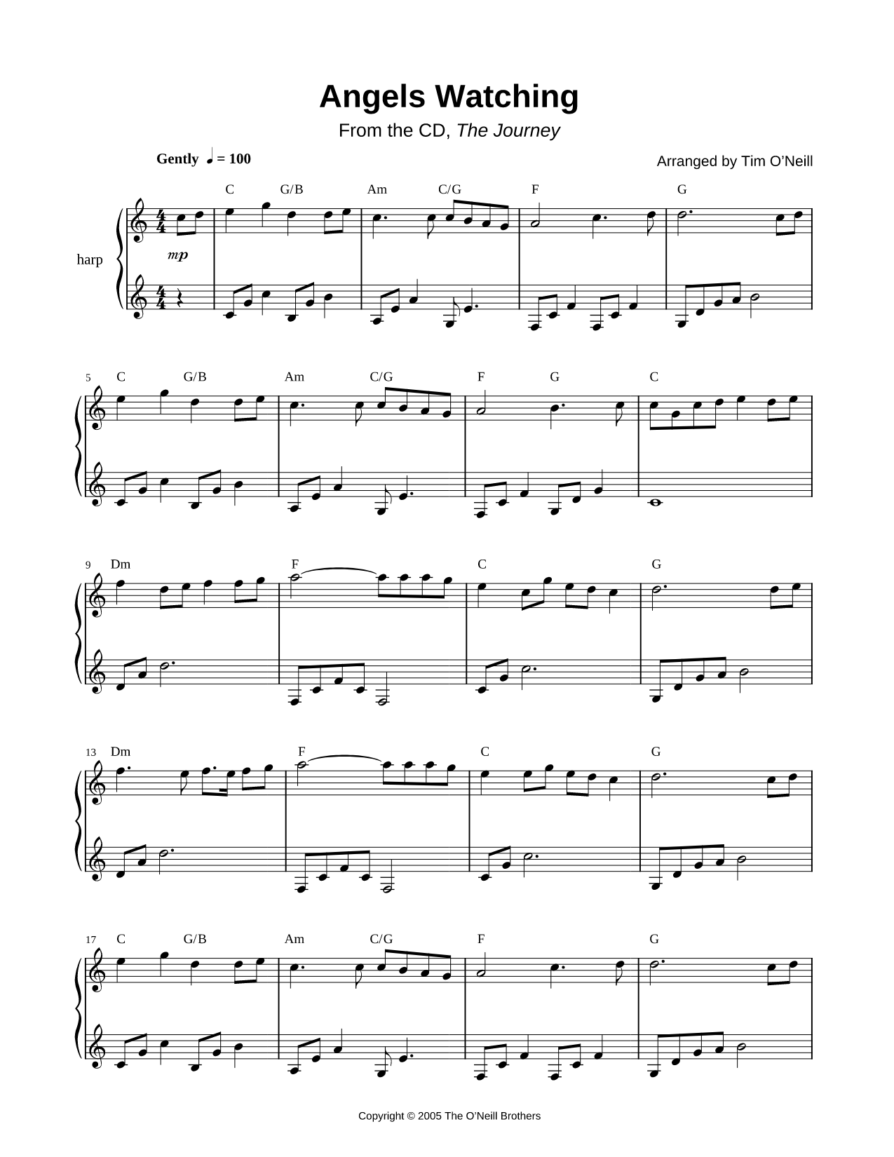 Angels Watching (Piano and Harp)