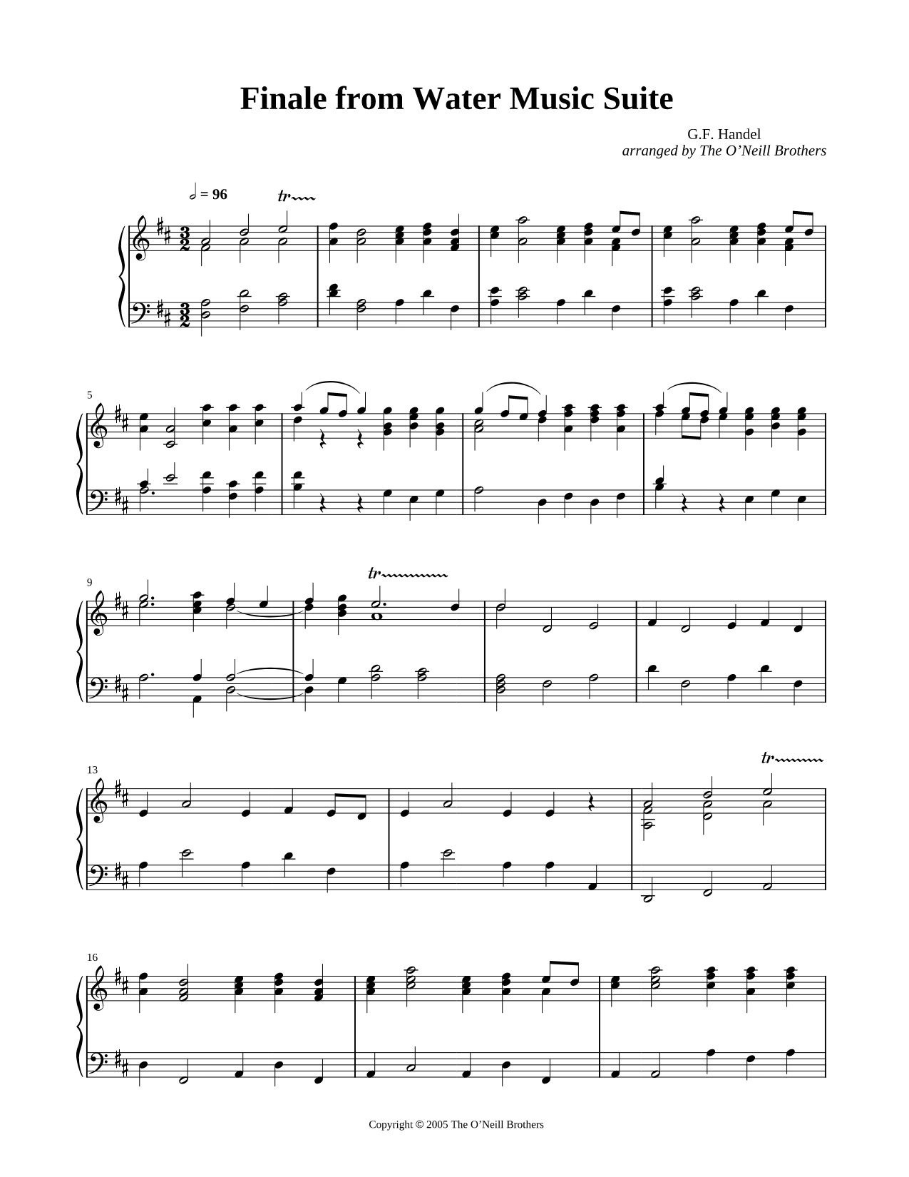 Finale from Water Music Suite