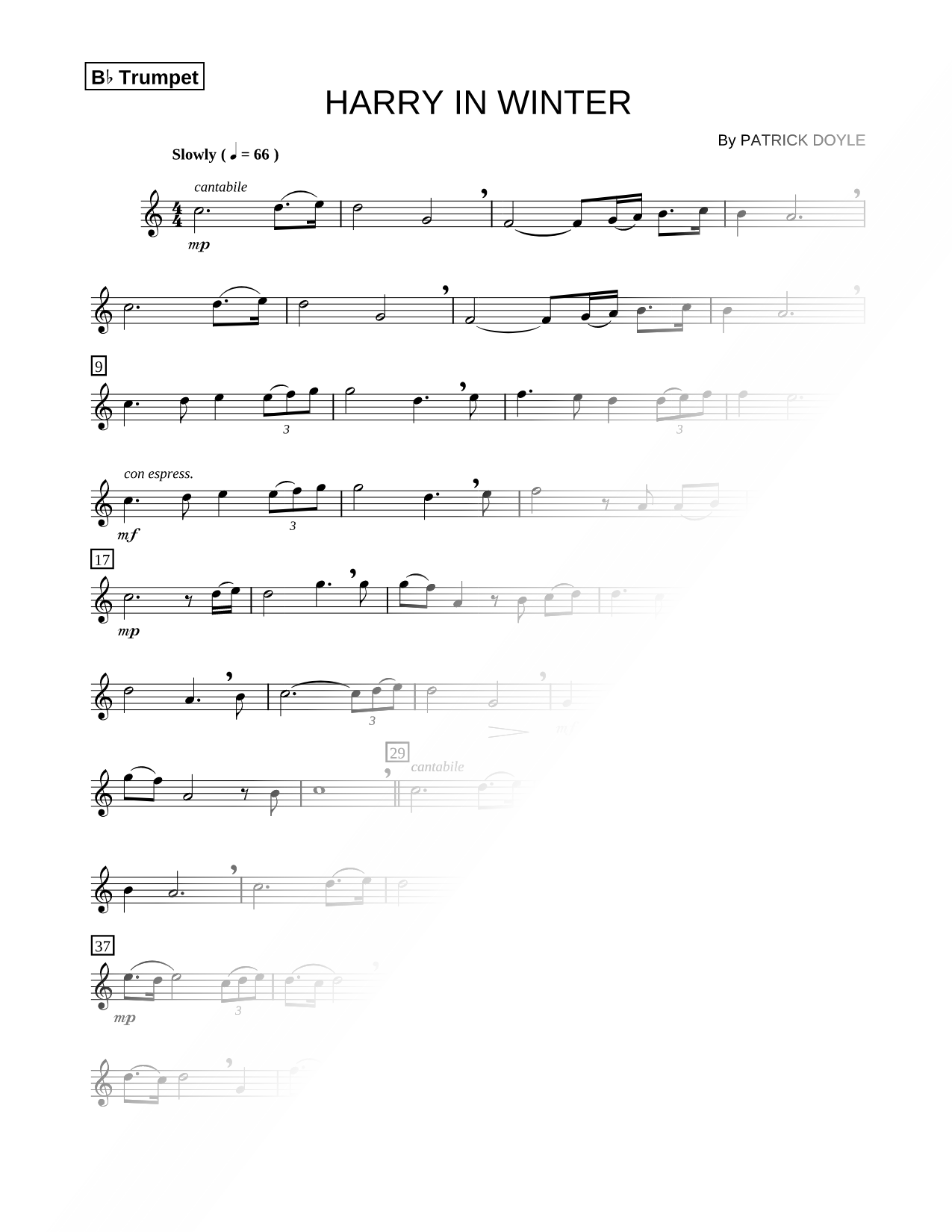 Harry in Winter - Trumpet