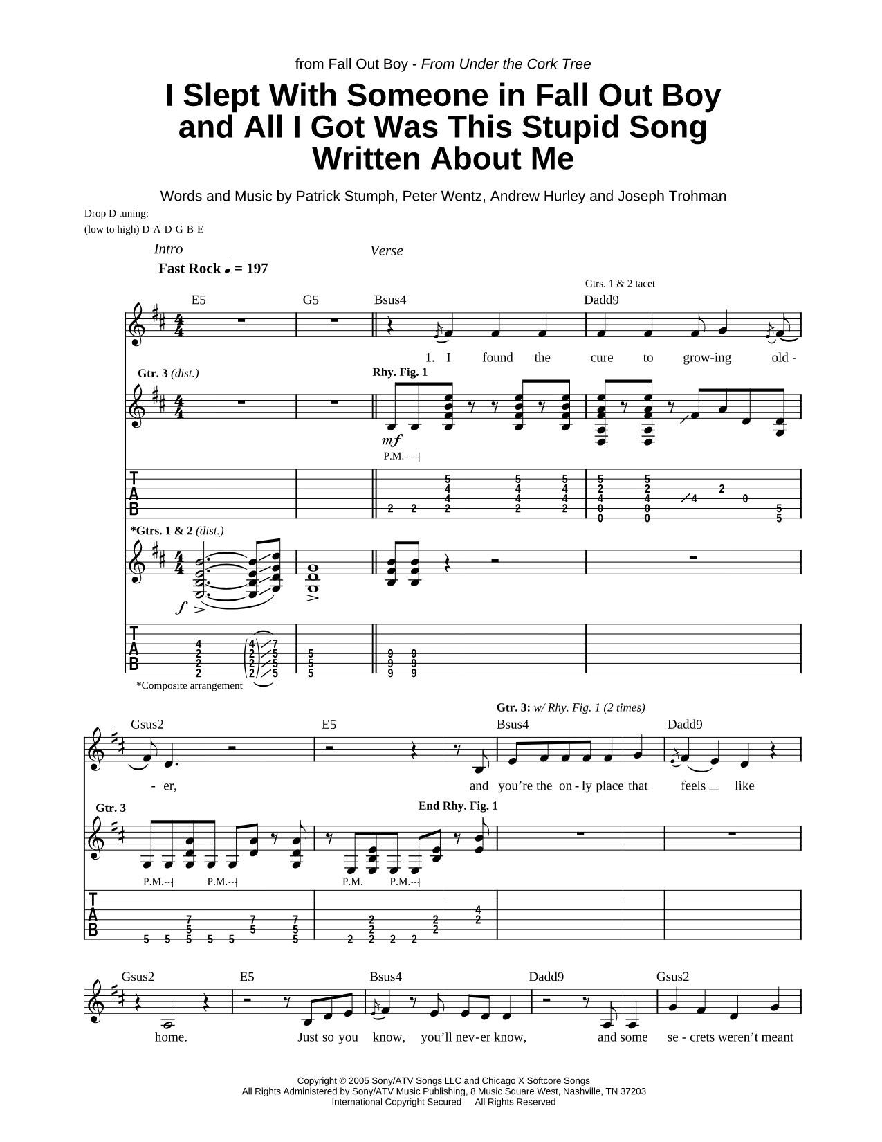 I Slept With Someone In Fall Out Boy And All I Got Was This Stupid Song Written About Me