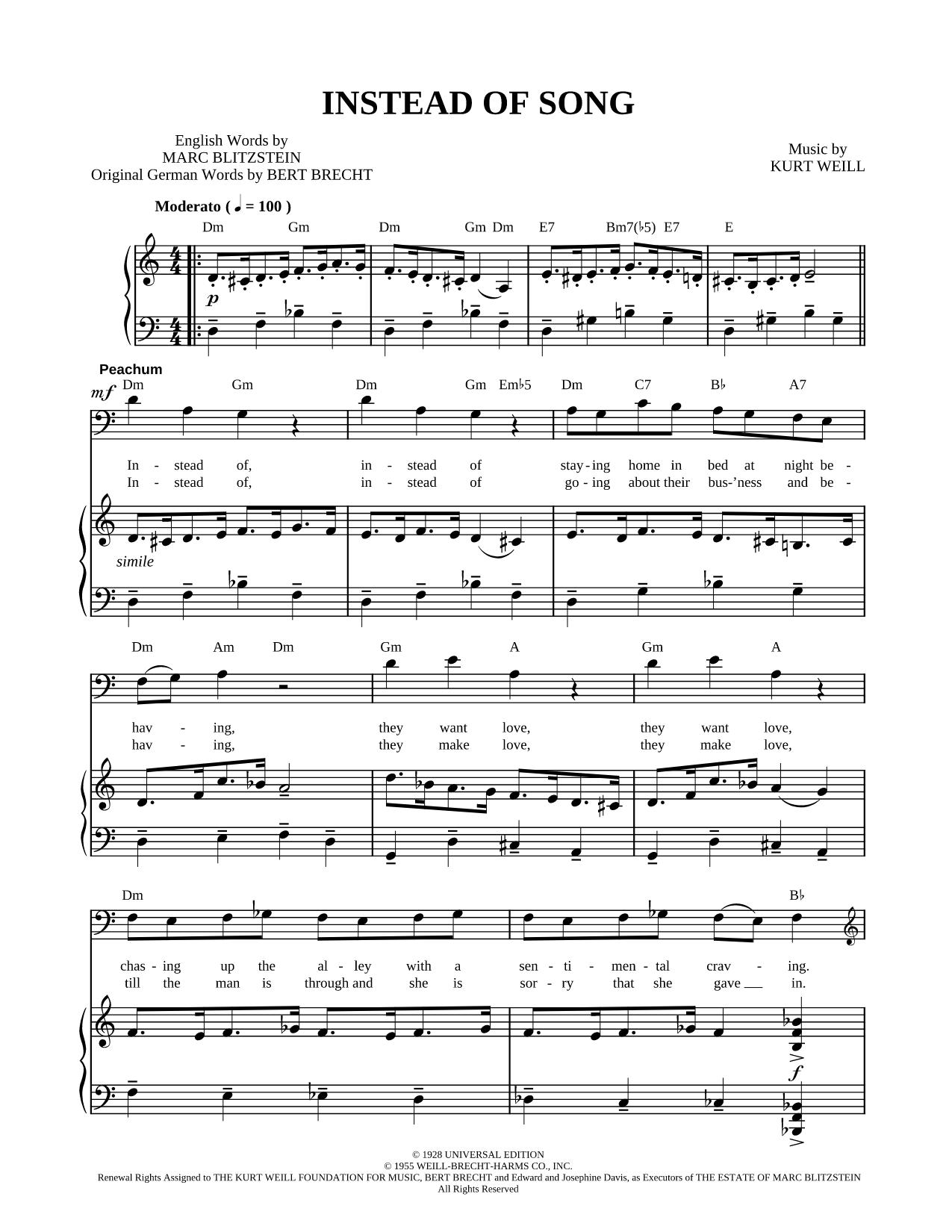 Instead of Song