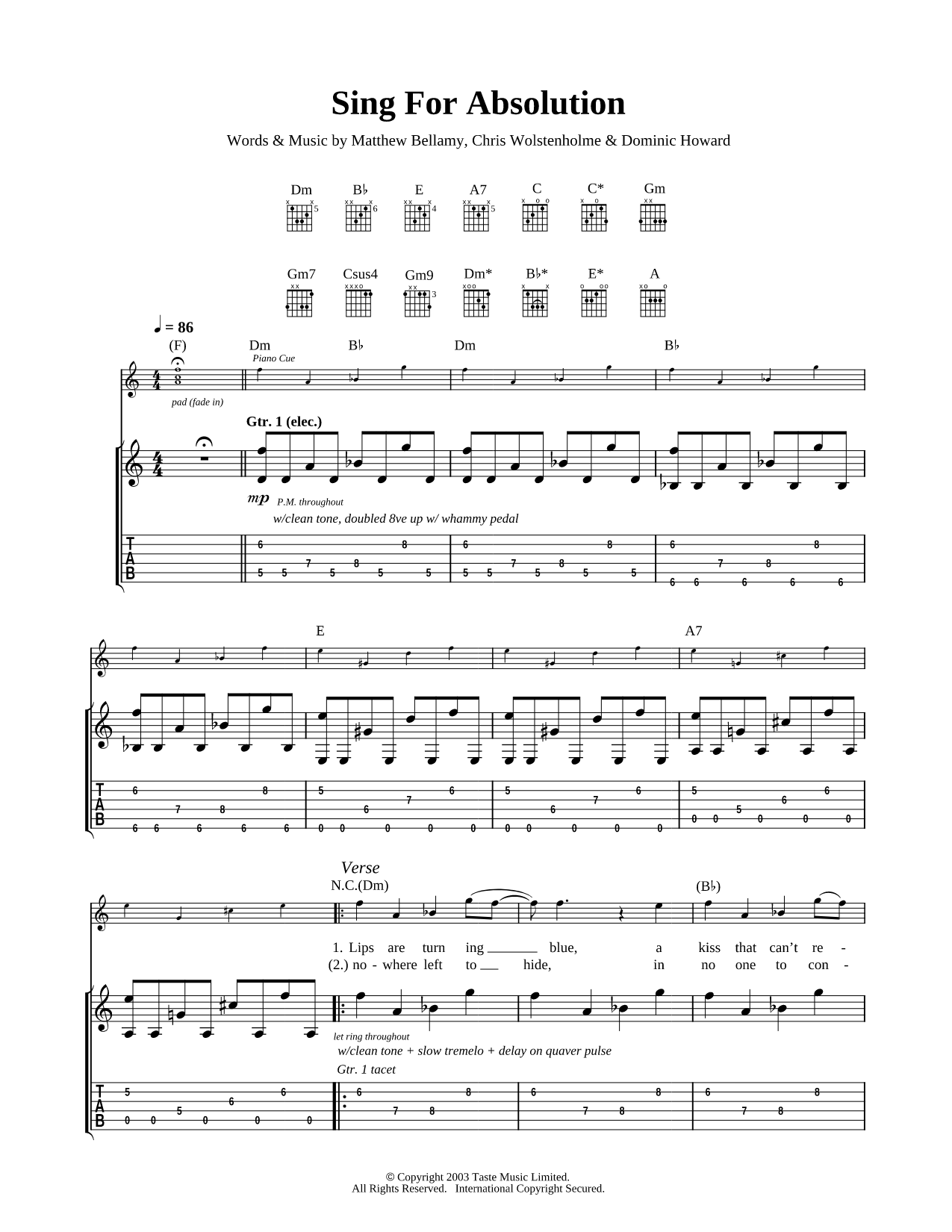 Sing for Absolution