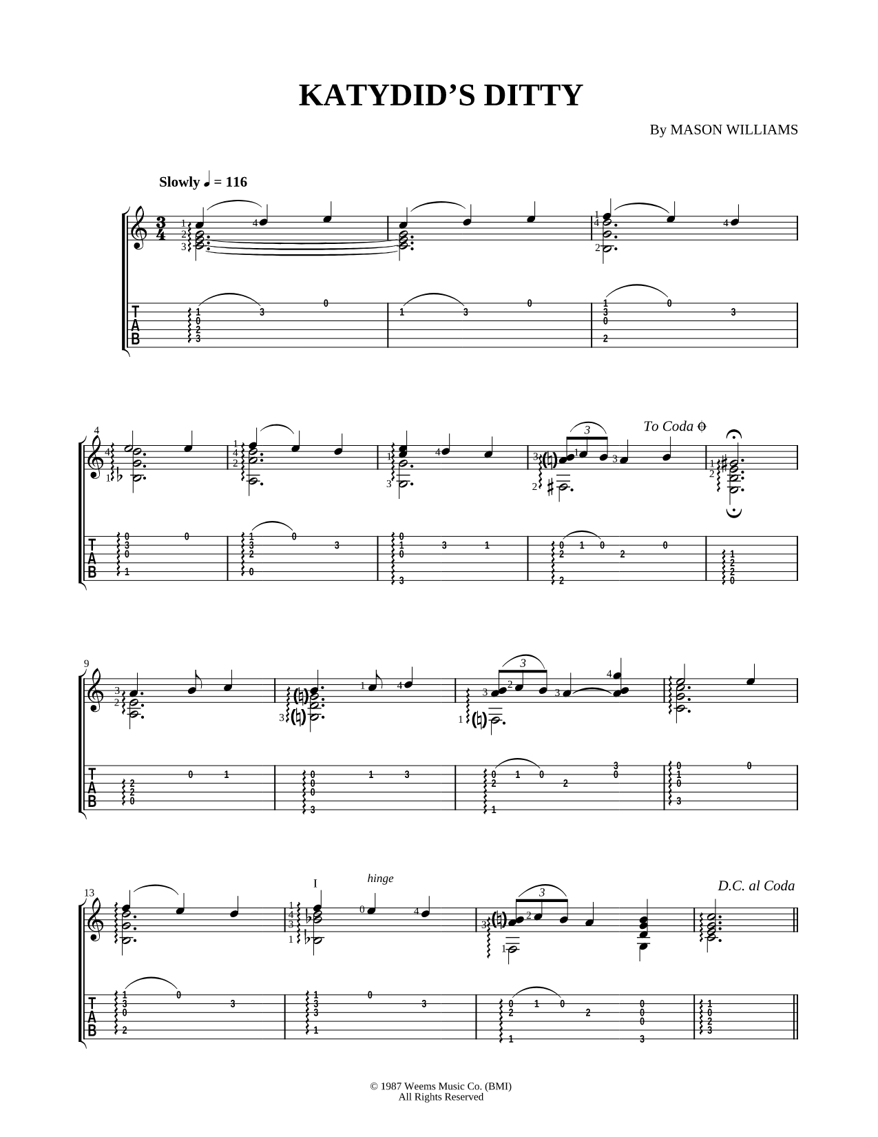 Katydid's Ditty