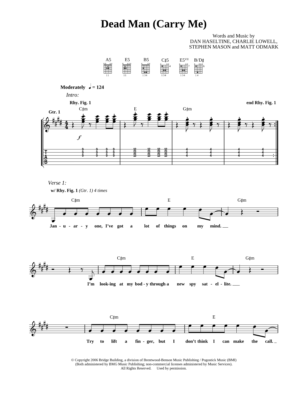 Dead Man (Carry Me)