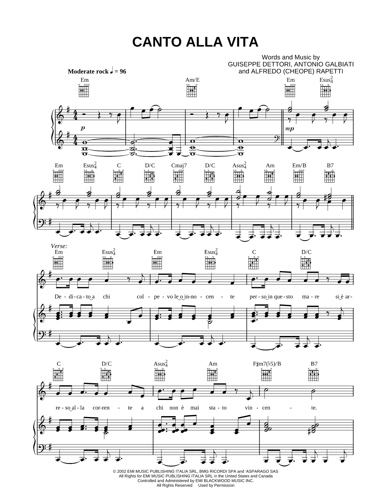 Canto Alla Vita
