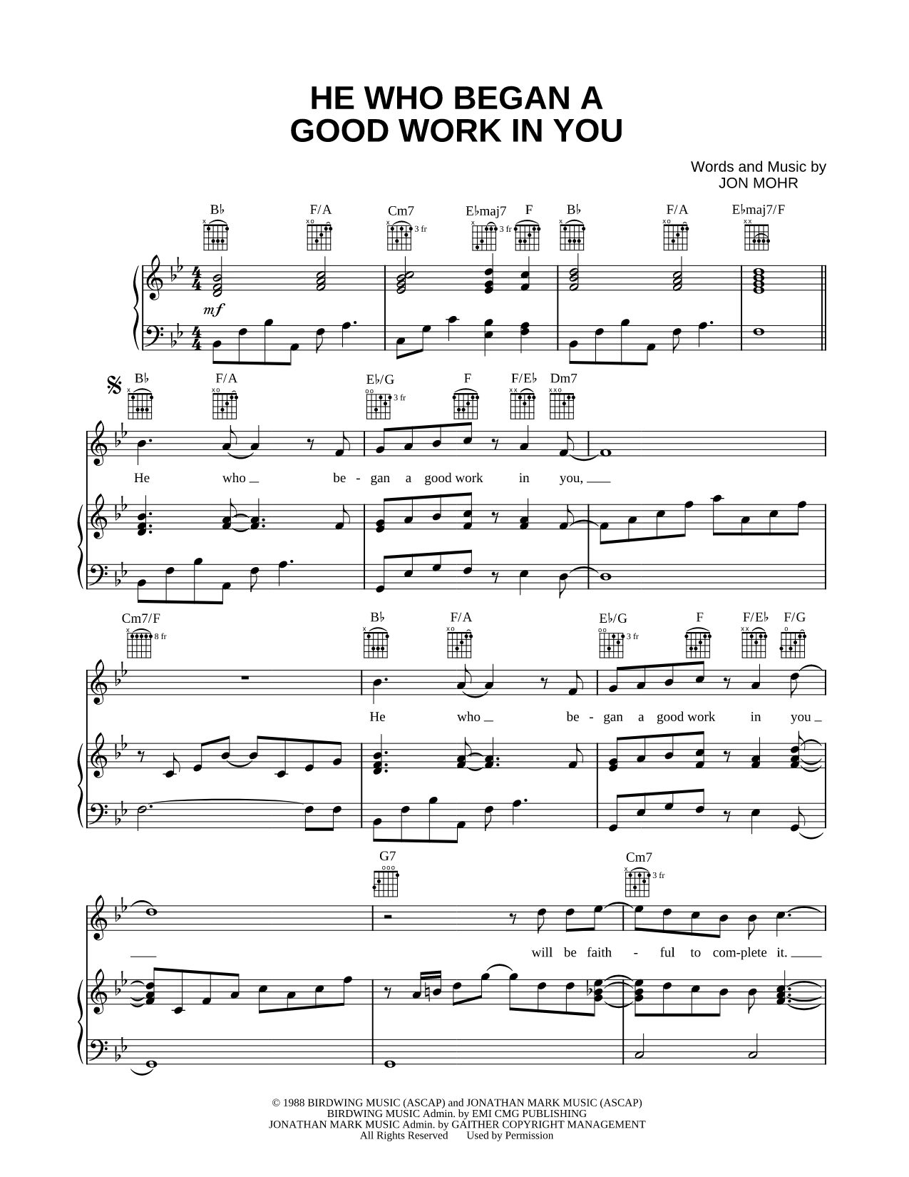 He Who Began a Good Work In You