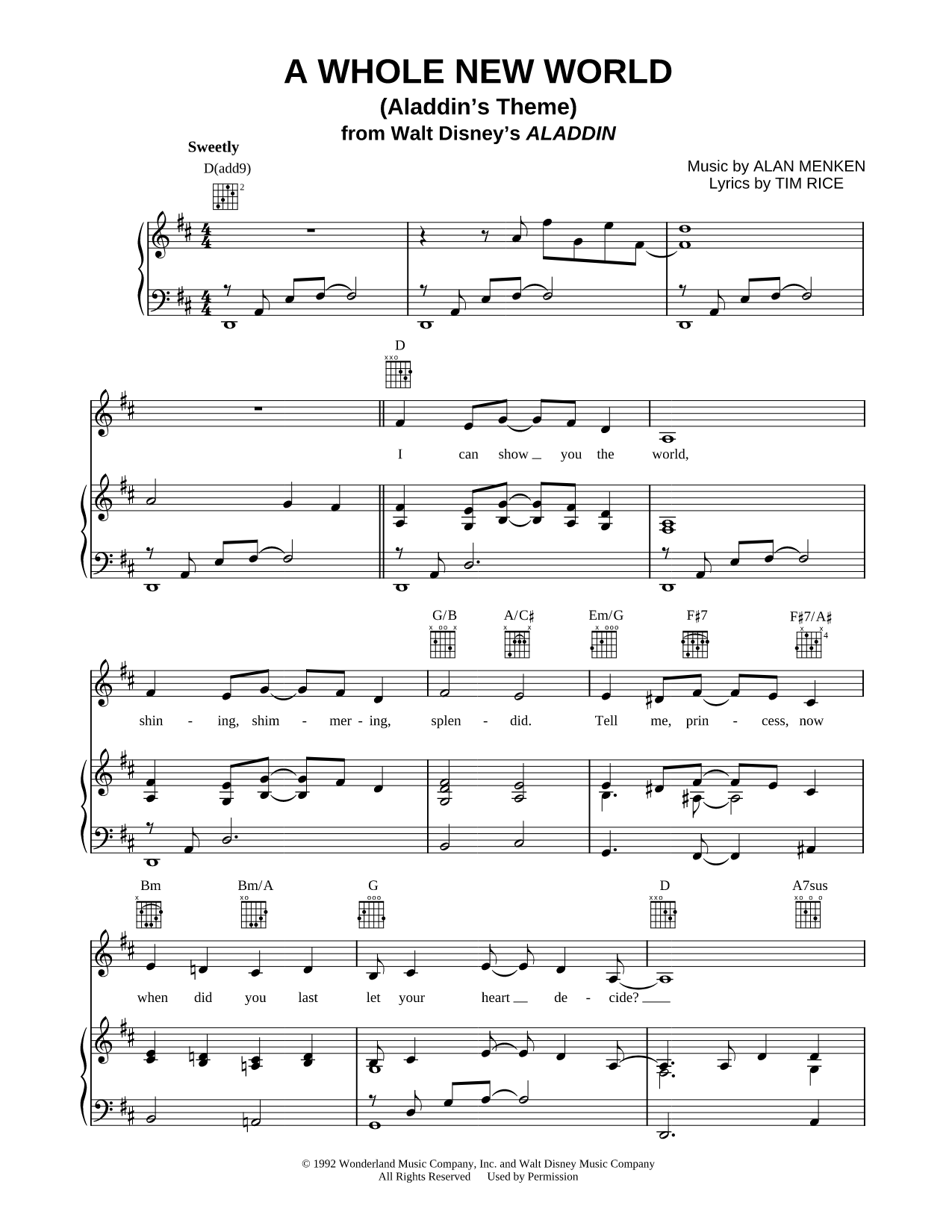 A Whole New World (Aladdin's Theme)
