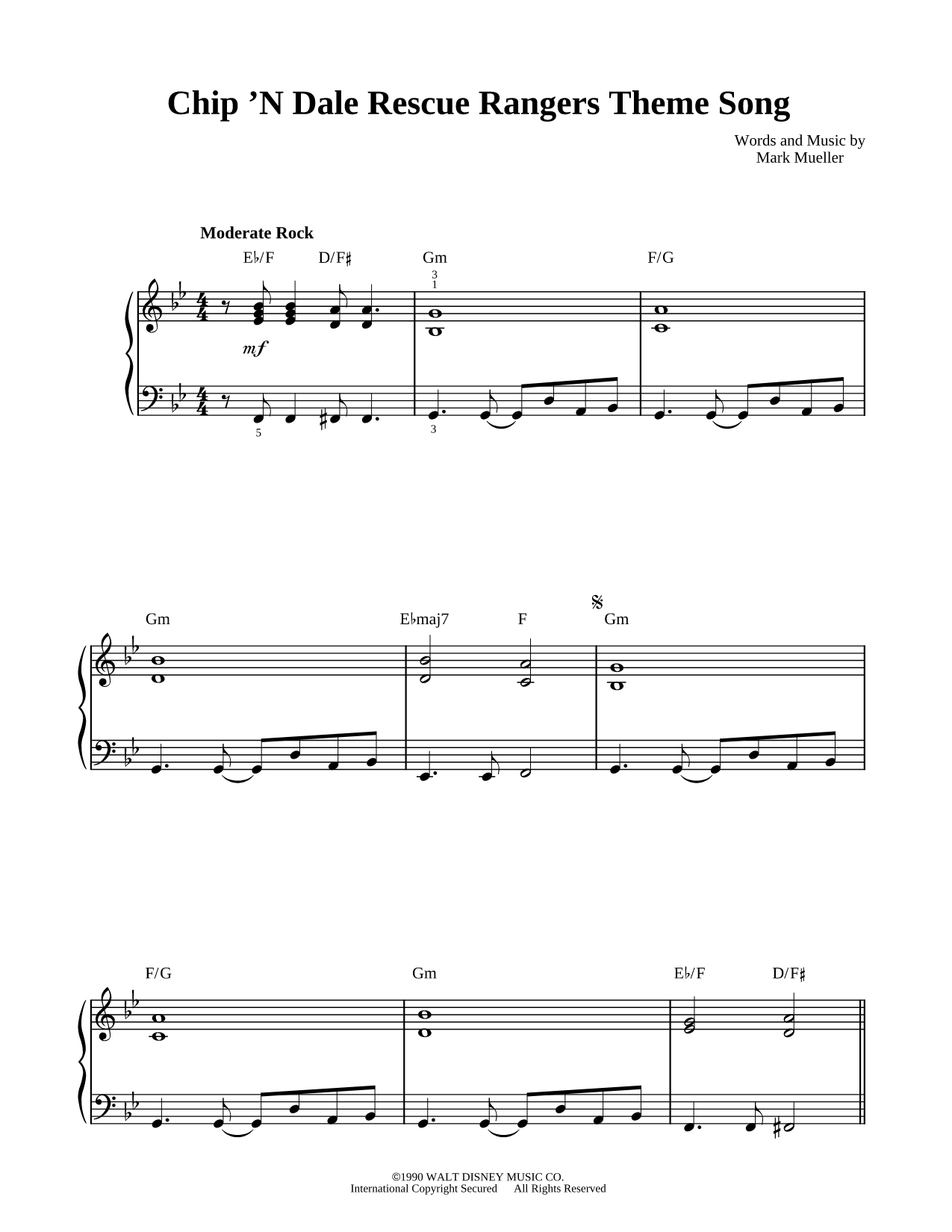Chip 'N Dale Rescue Rangers Theme Song