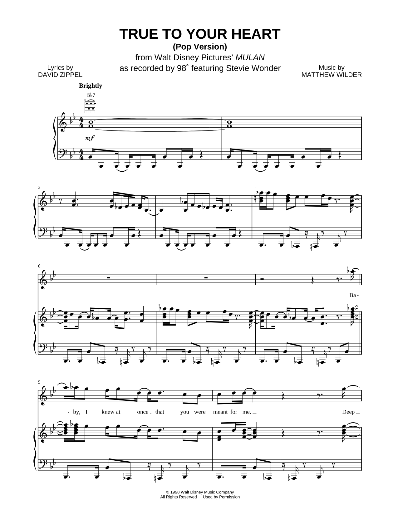 True To Your Heart (Pop Version)