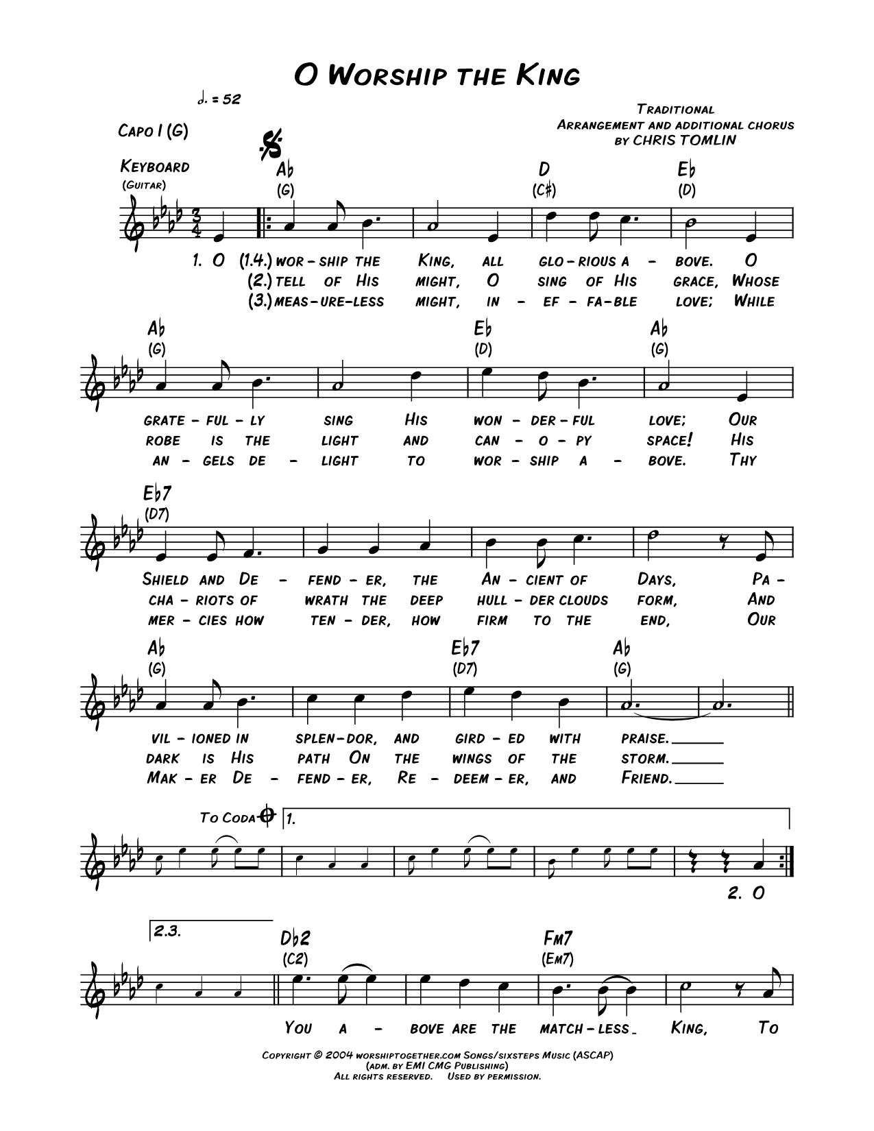 O Worship the King