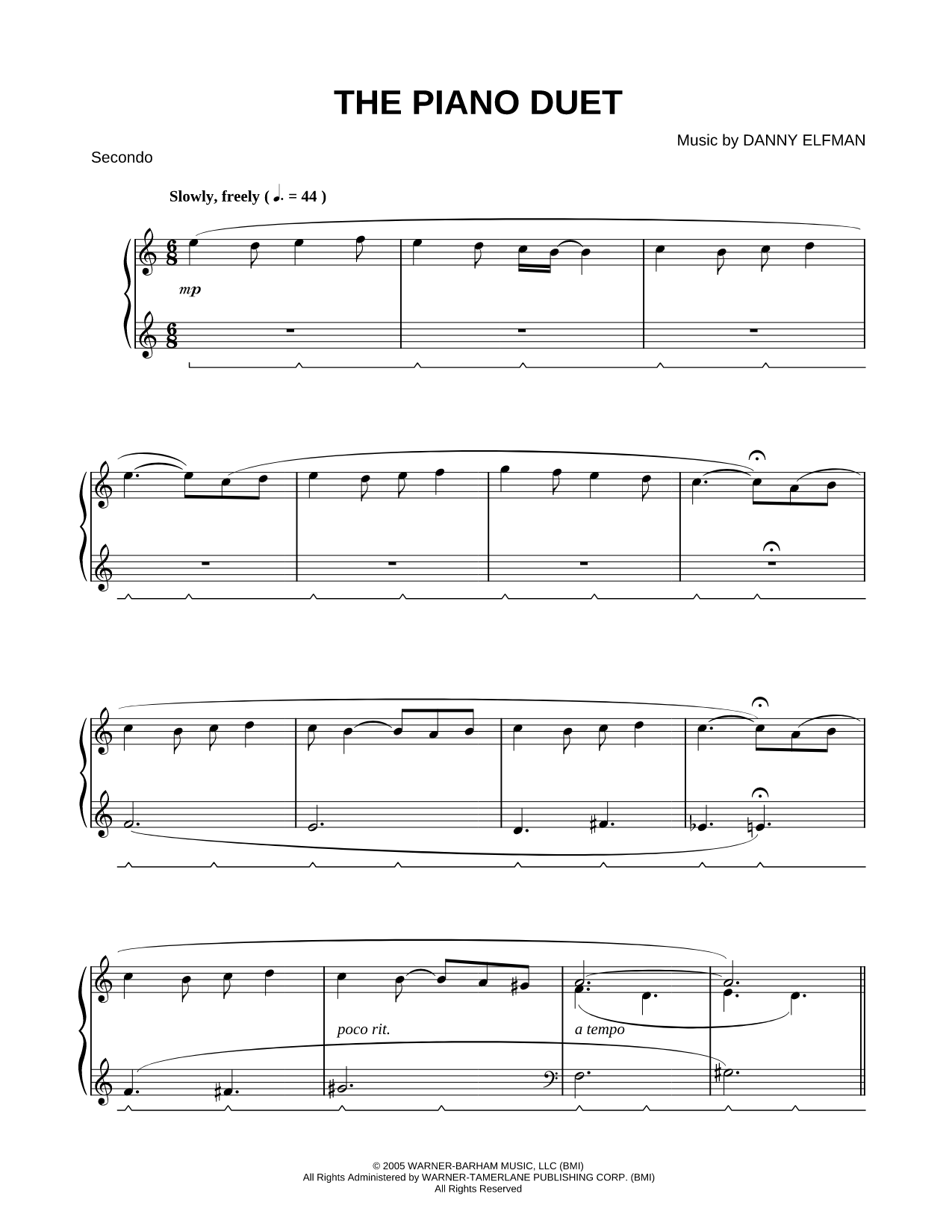 The Piano Duet - Secondo