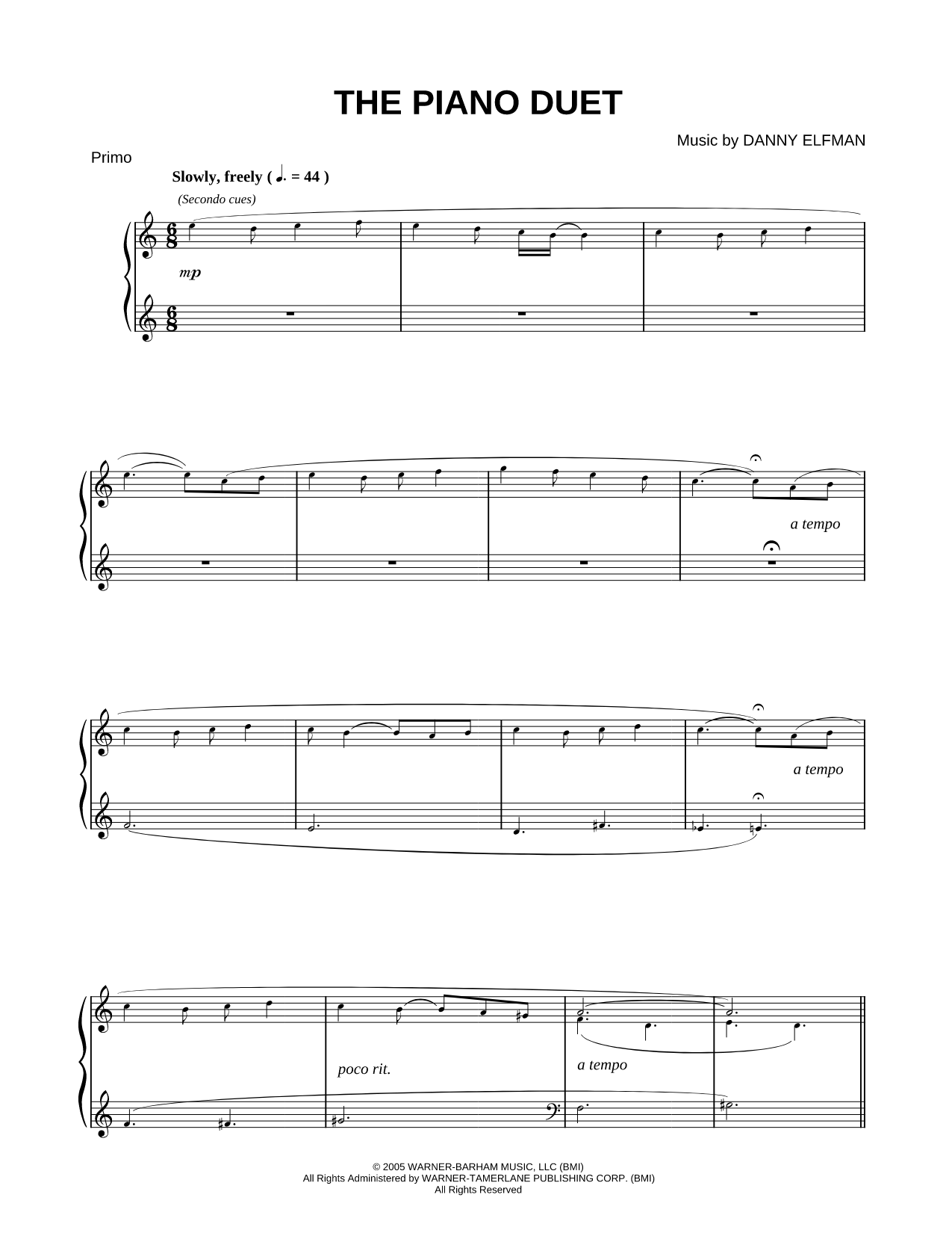 The Piano Duet - Primo