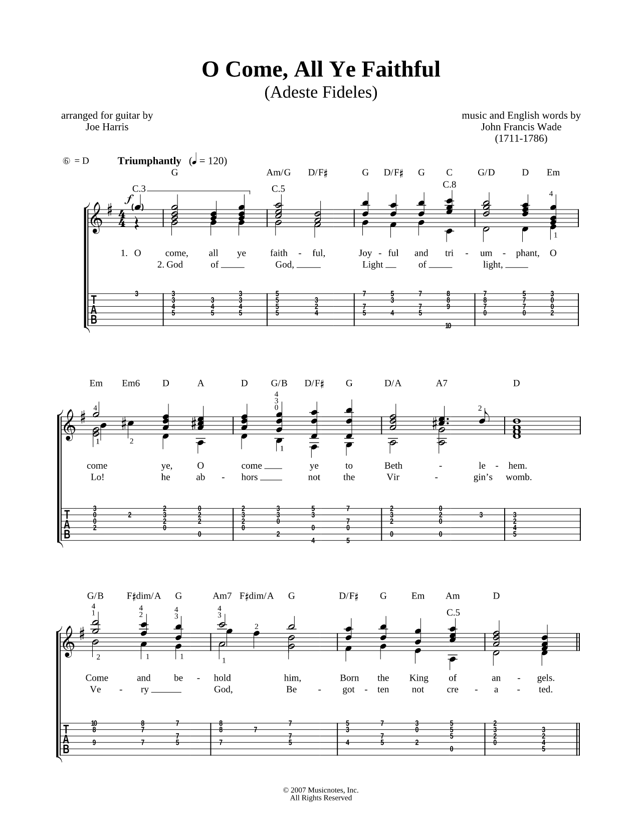 O Come, All Ye Faithful
