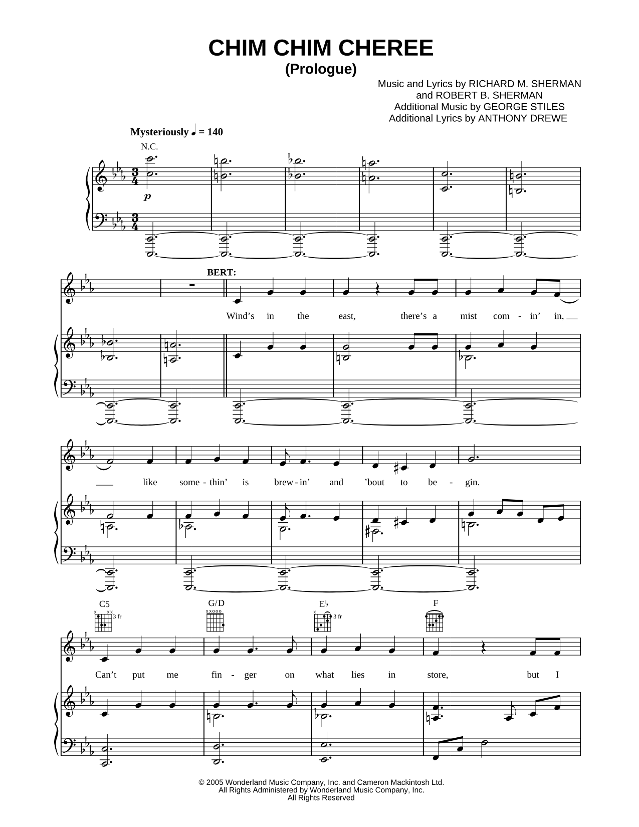 Chim Chim Cheree - Prologue (Broadway)
