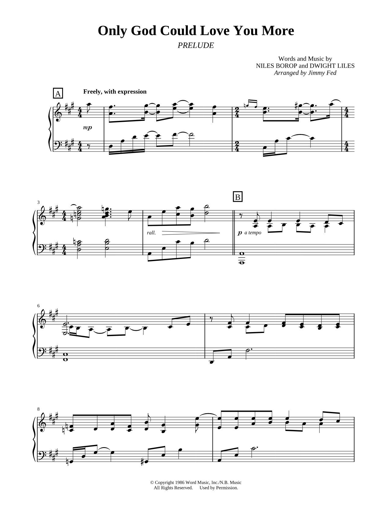 Only God Could Love You More - Prelude