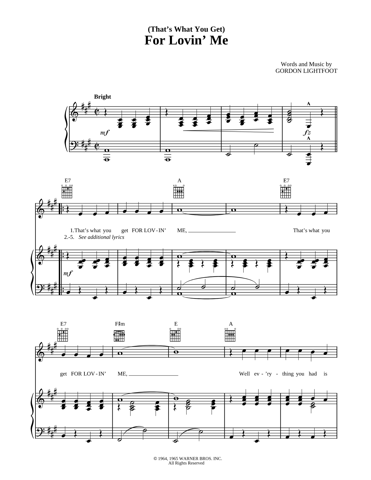 For Lovin' Me