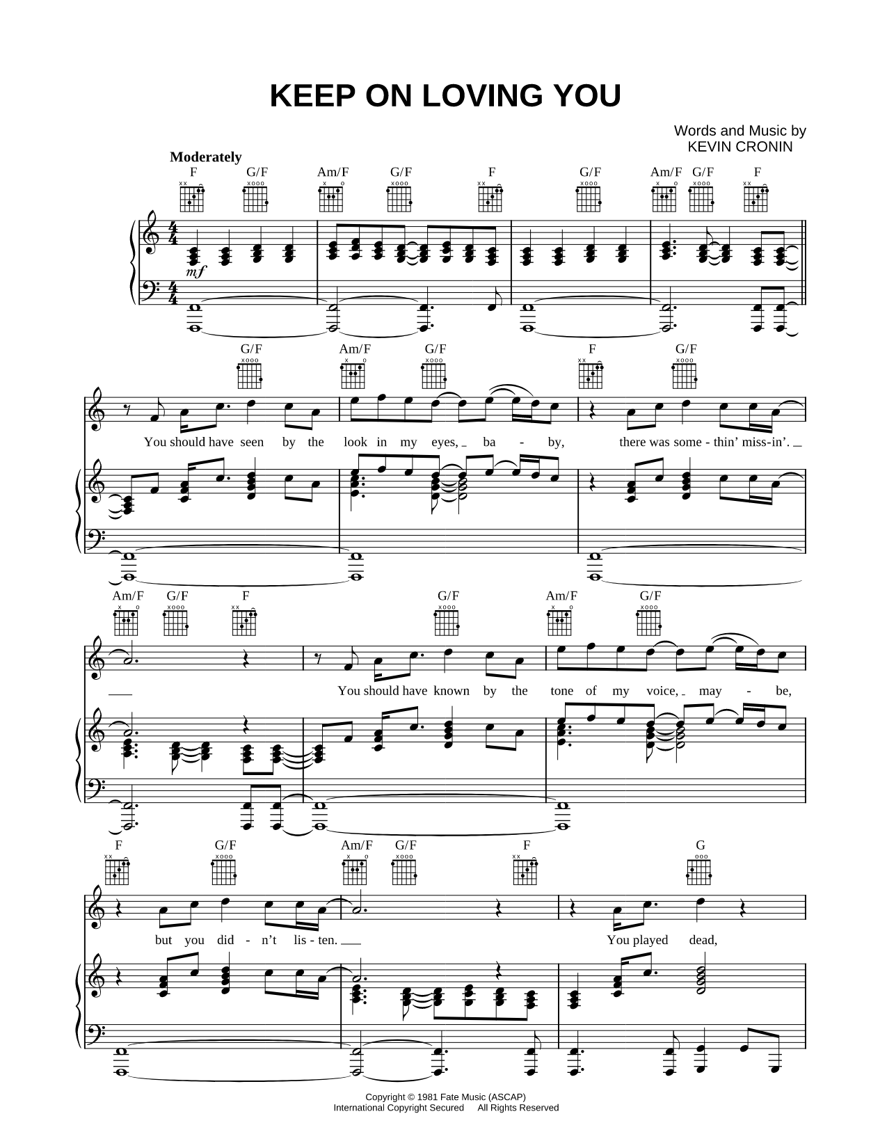 REO Speedwagon Sheet Music | Musicnotes