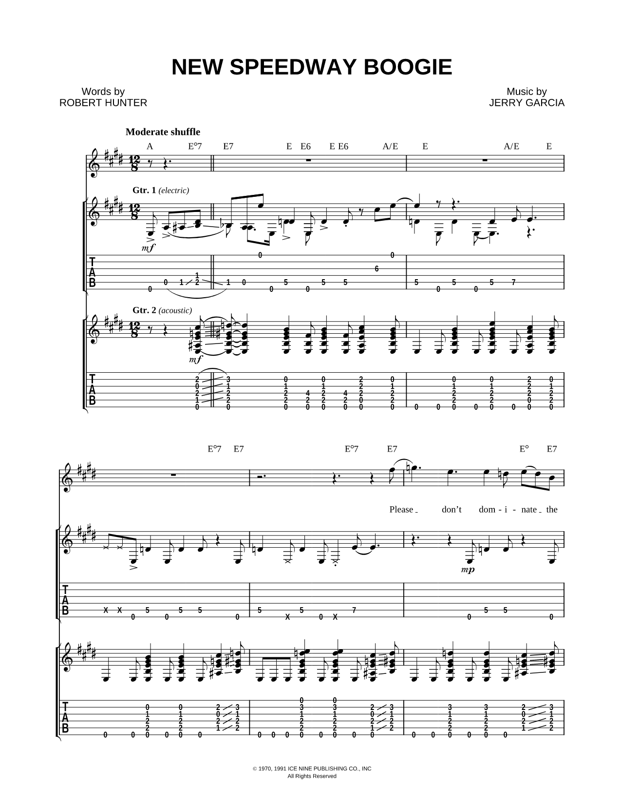 New Speedway Boogie