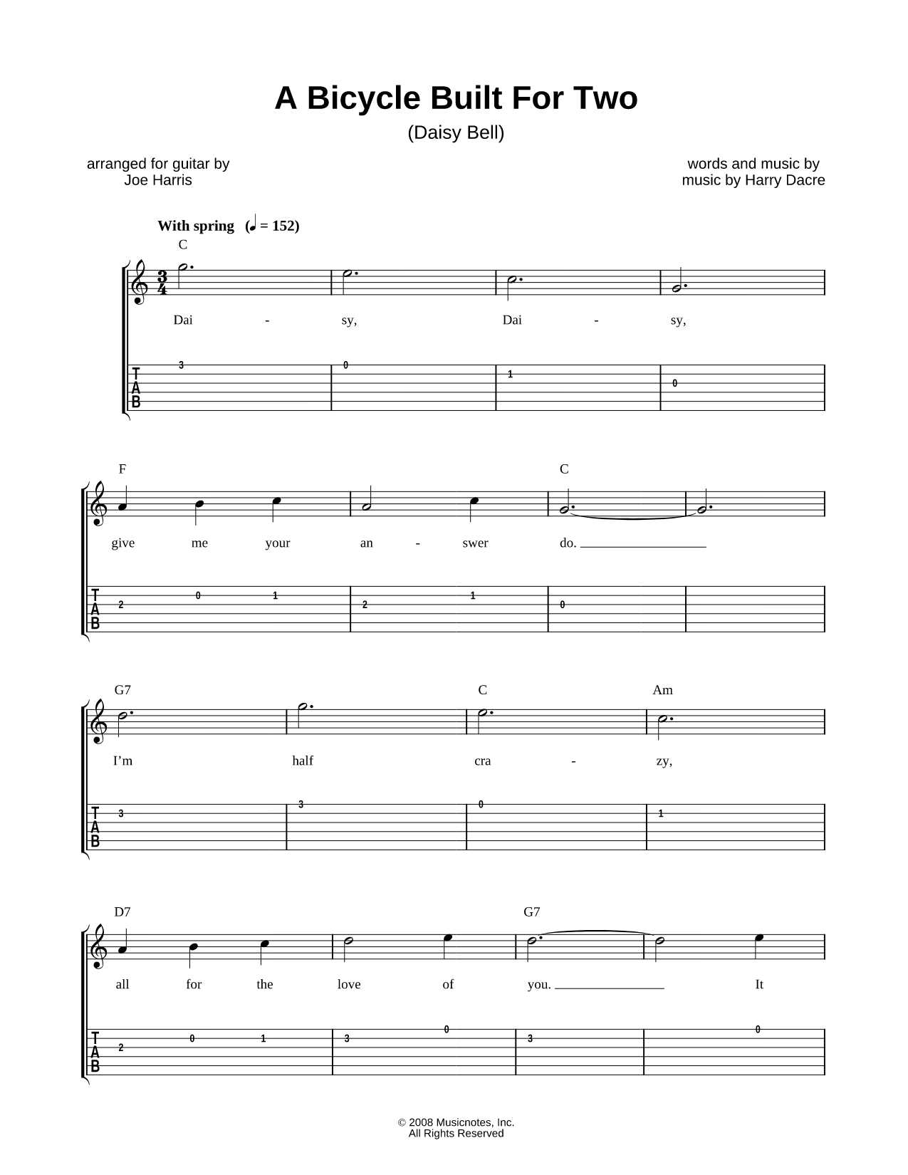 A Bicycle Built for Two