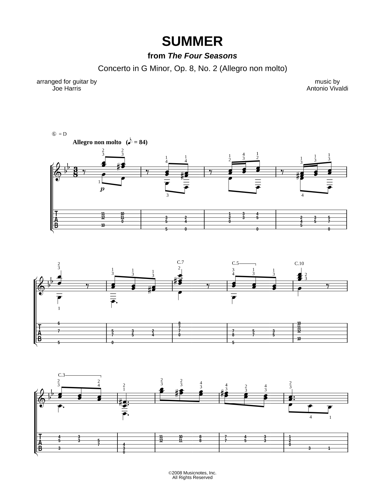 Summer from The Four Seasons - First Movement (Allegro Non Molto)