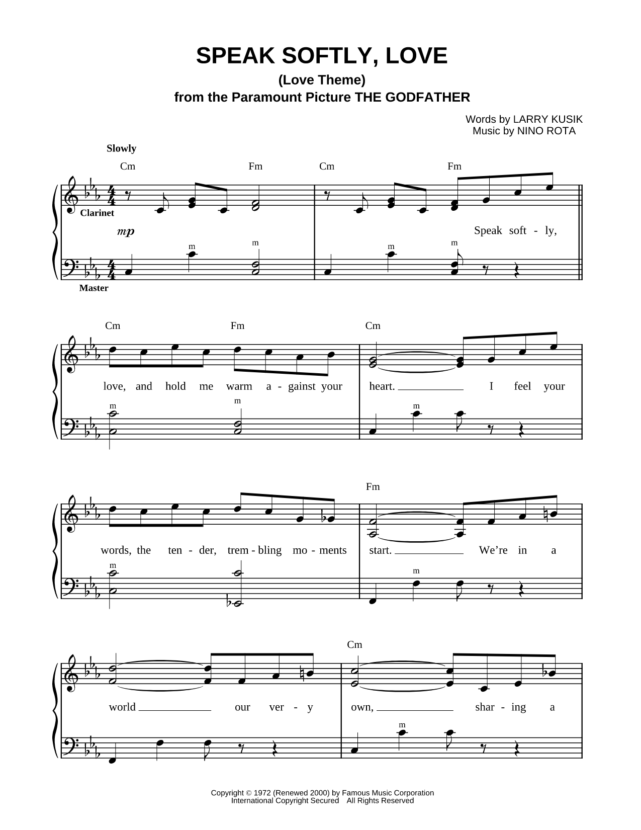 Speak Softly, Love (Love Theme)