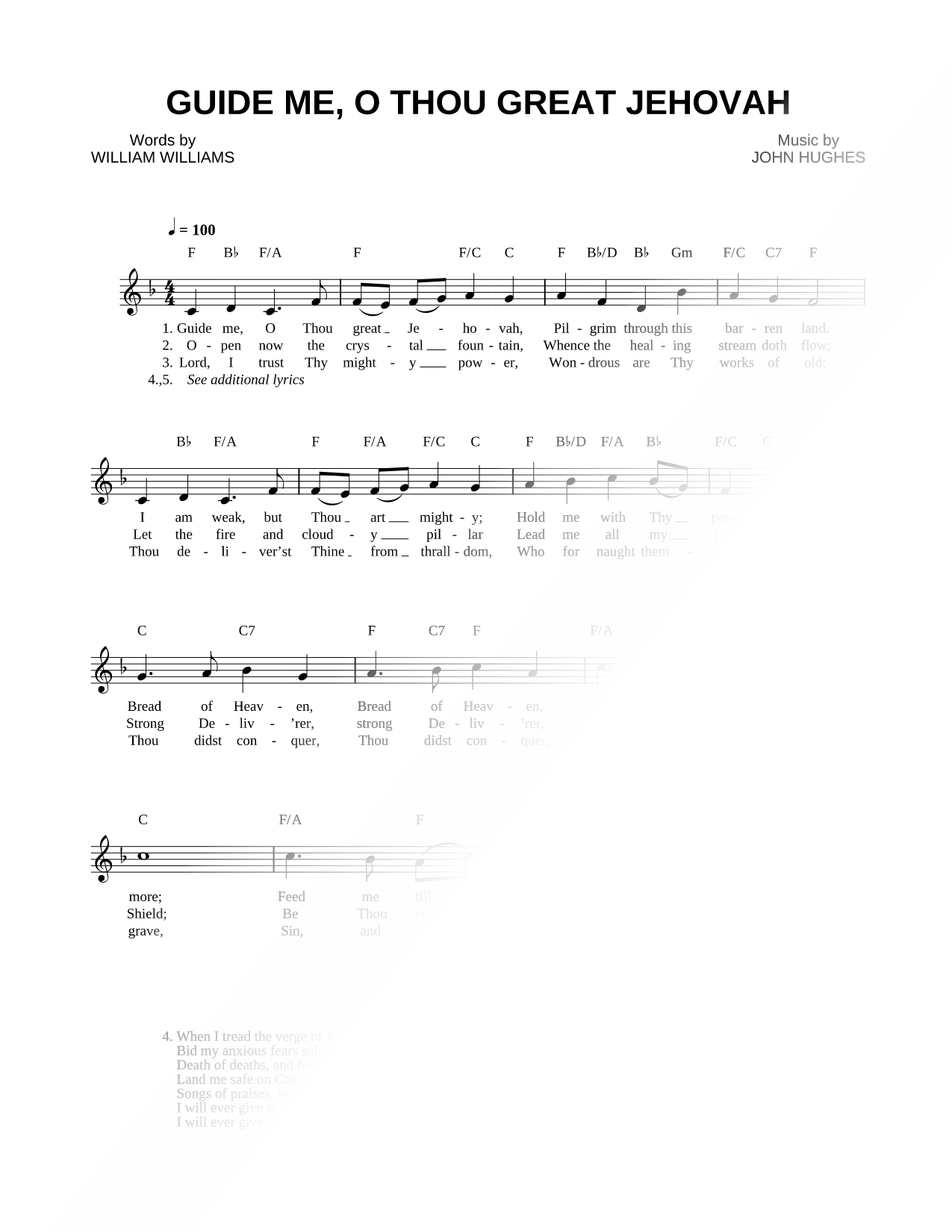 Guide Me, O Thou Great Jehovah