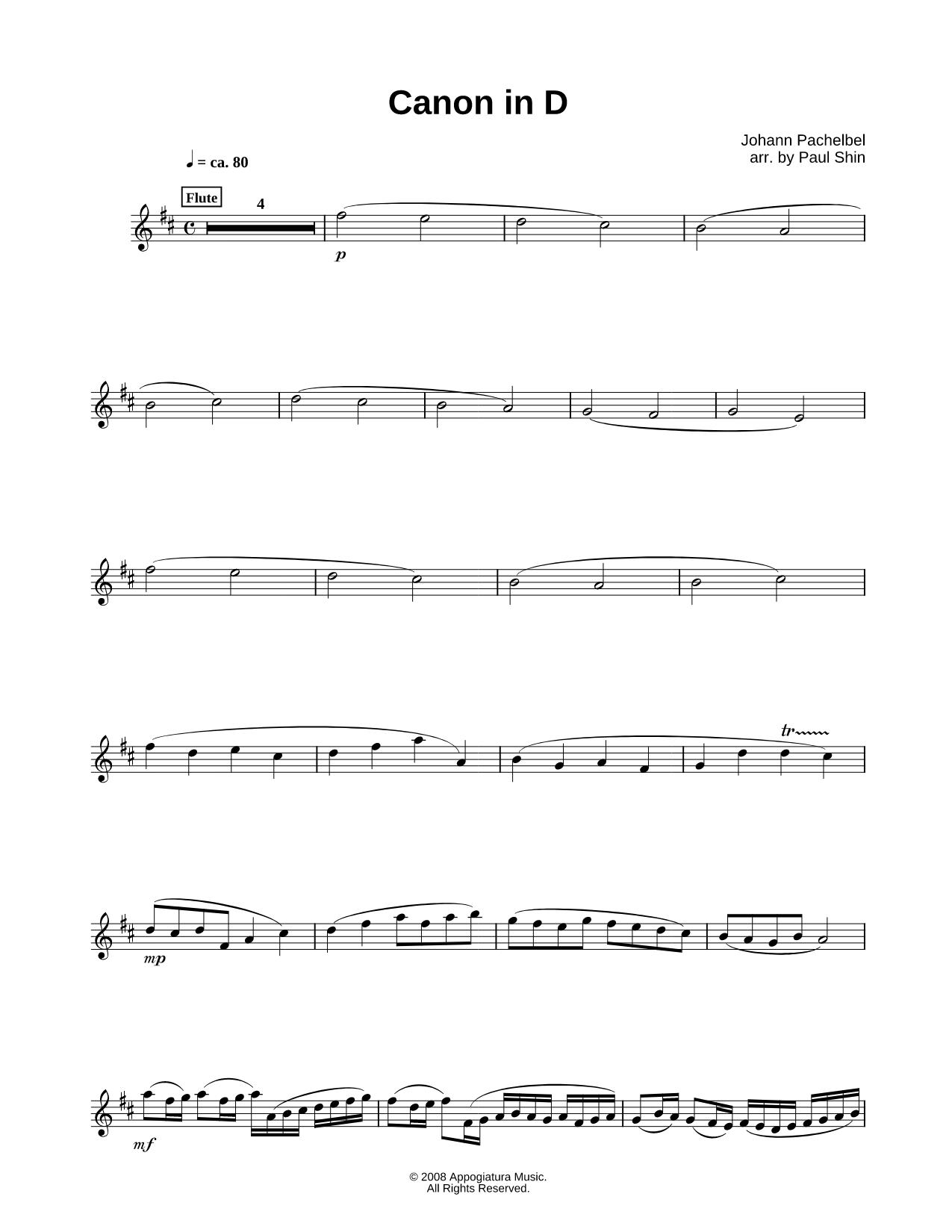 Canon in D - Flute