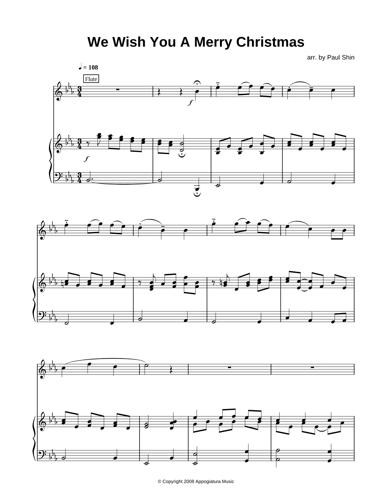 We Wish You a Merry Christmas - Piano Accompaniment