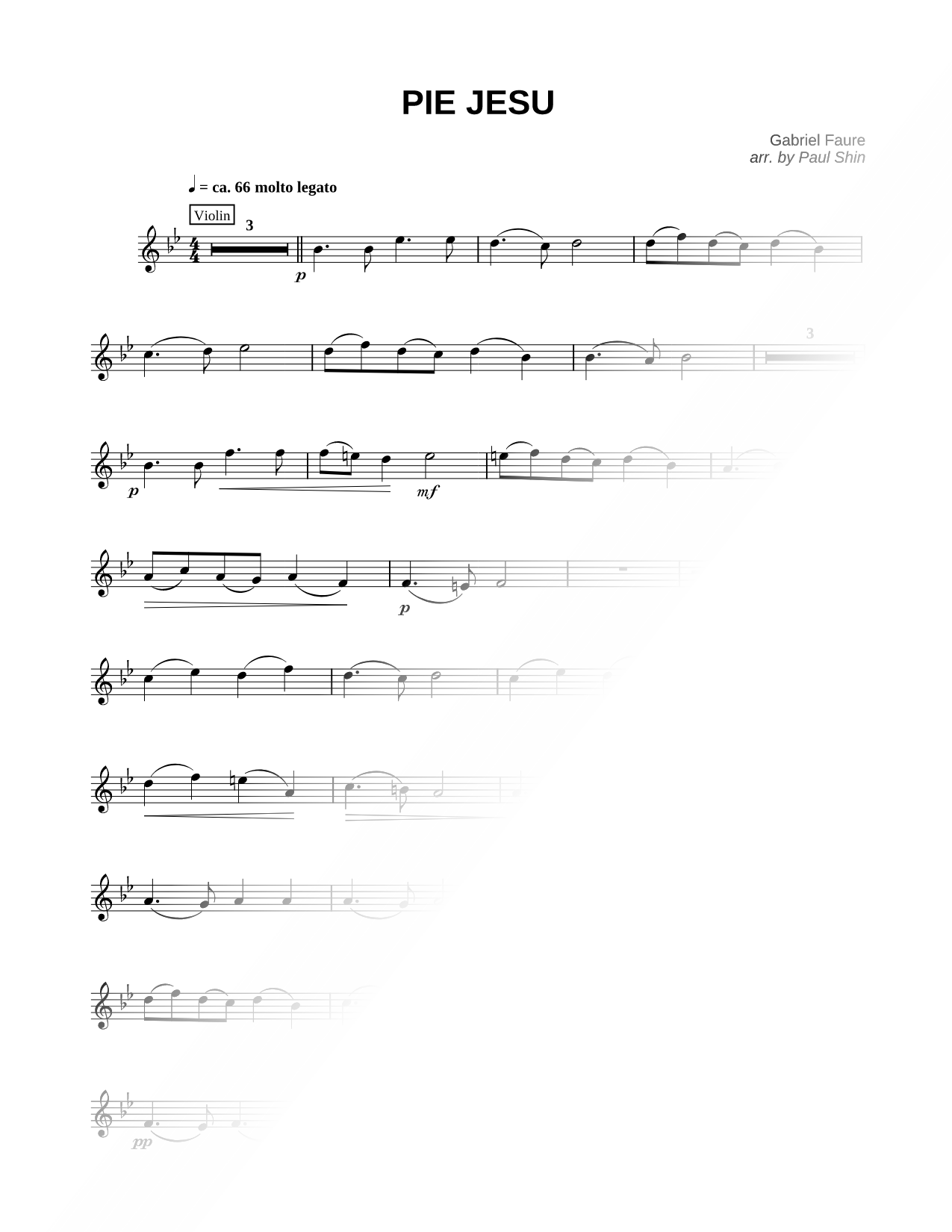 Pie Jesu - Violin