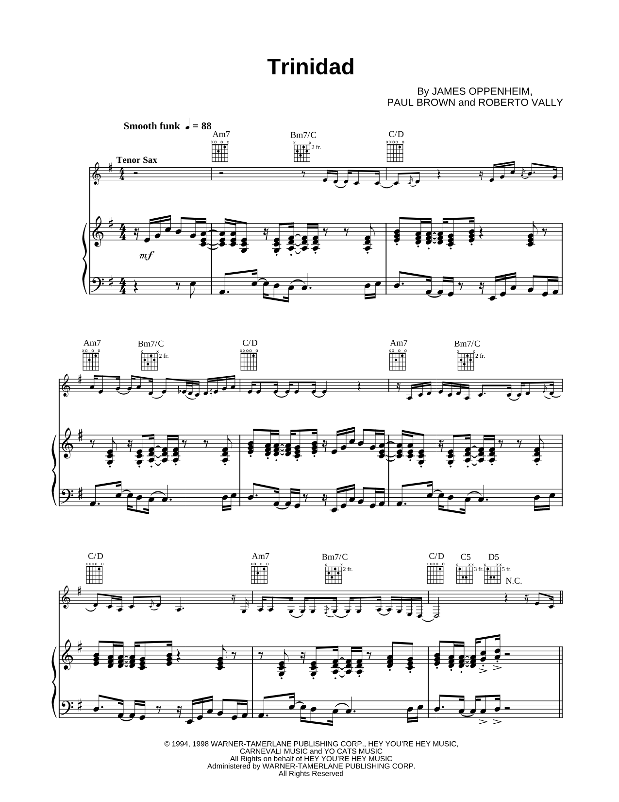 Trinidad - Piano Accompaniment