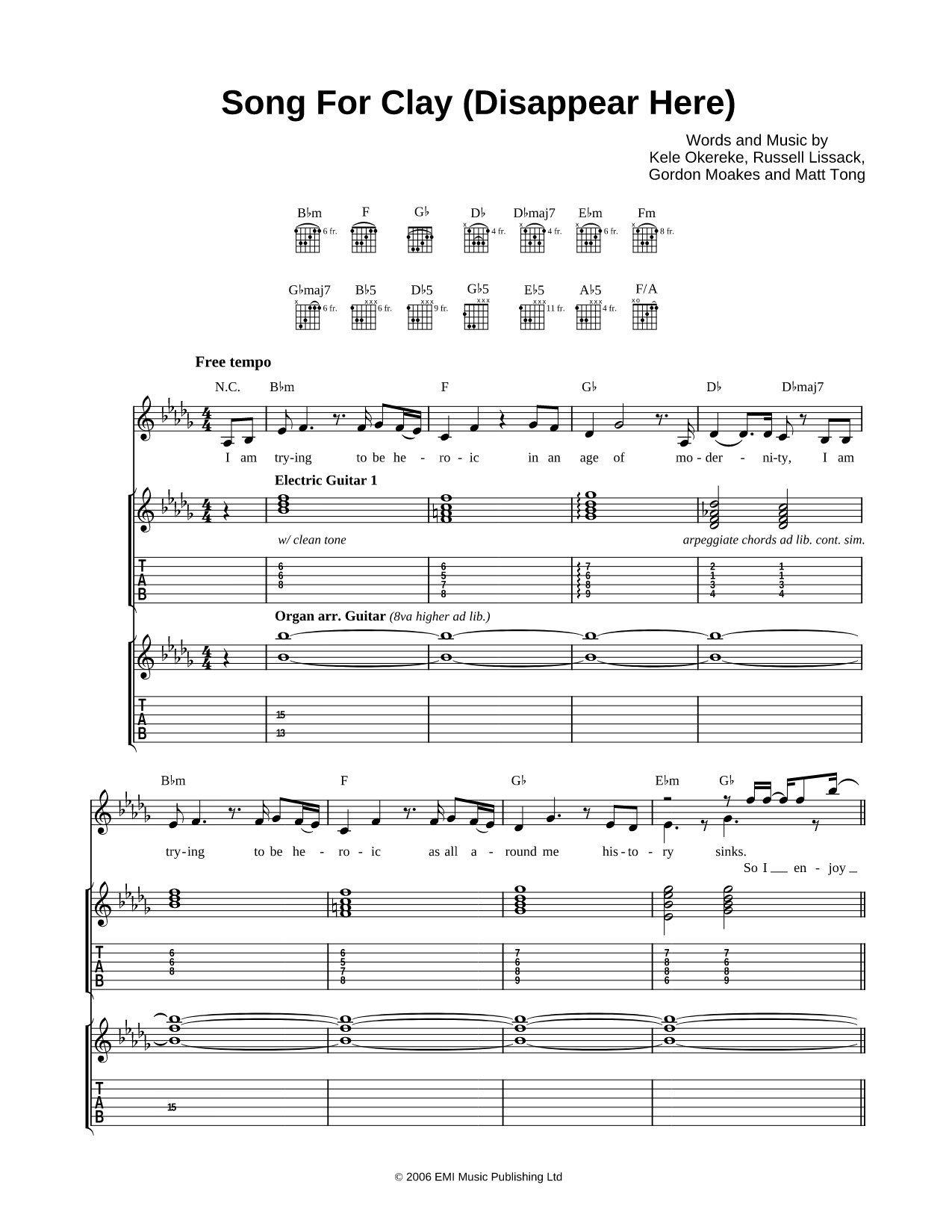 Song for Clay (Disappear Here)