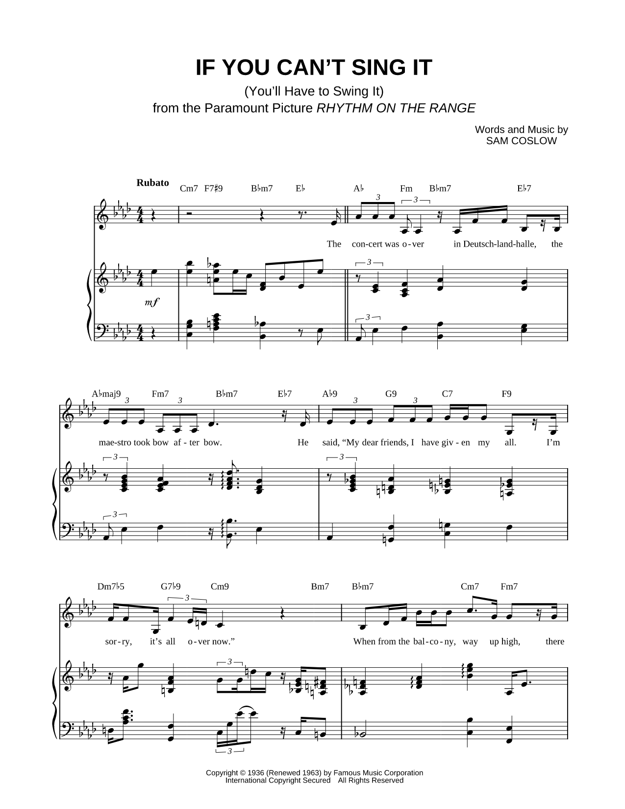 If You Can't Sing It (You'll Have To Swing It)