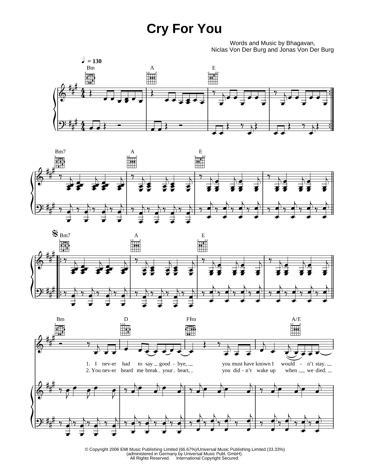 Cry for You