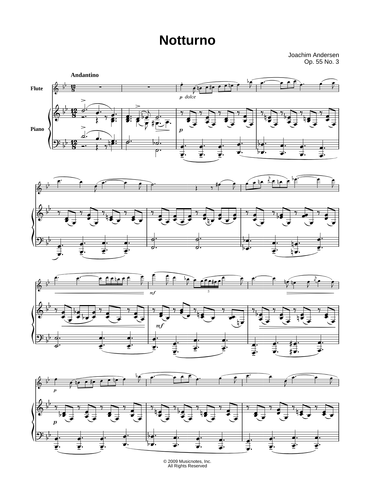 Notturno Op. 55, No. 3 - Piano Accompaniment