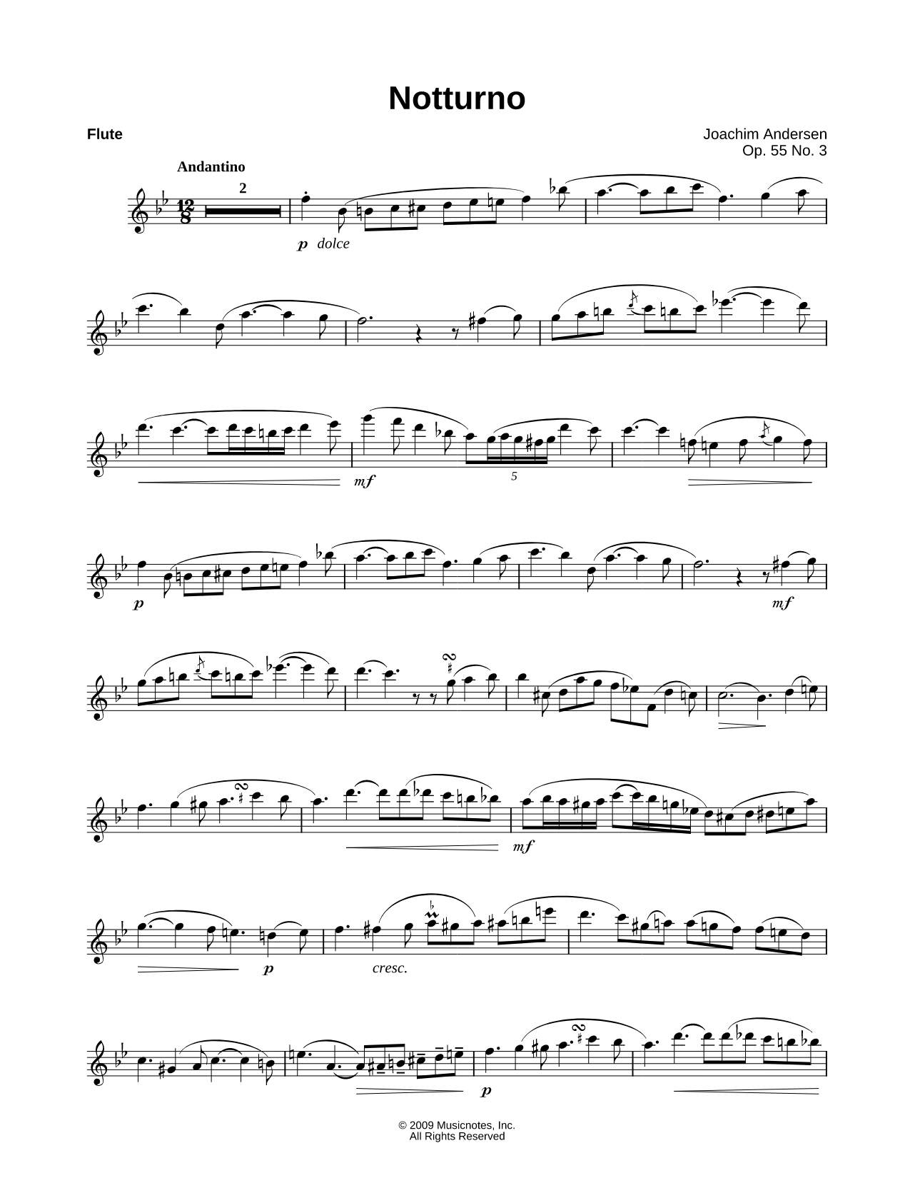 Notturno Op. 55, No. 3 - Flute Part