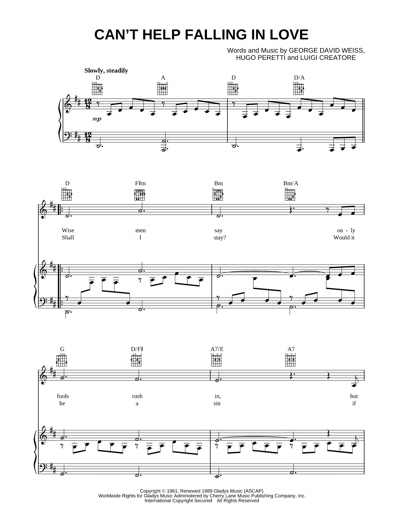 Can't Help Falling in Love