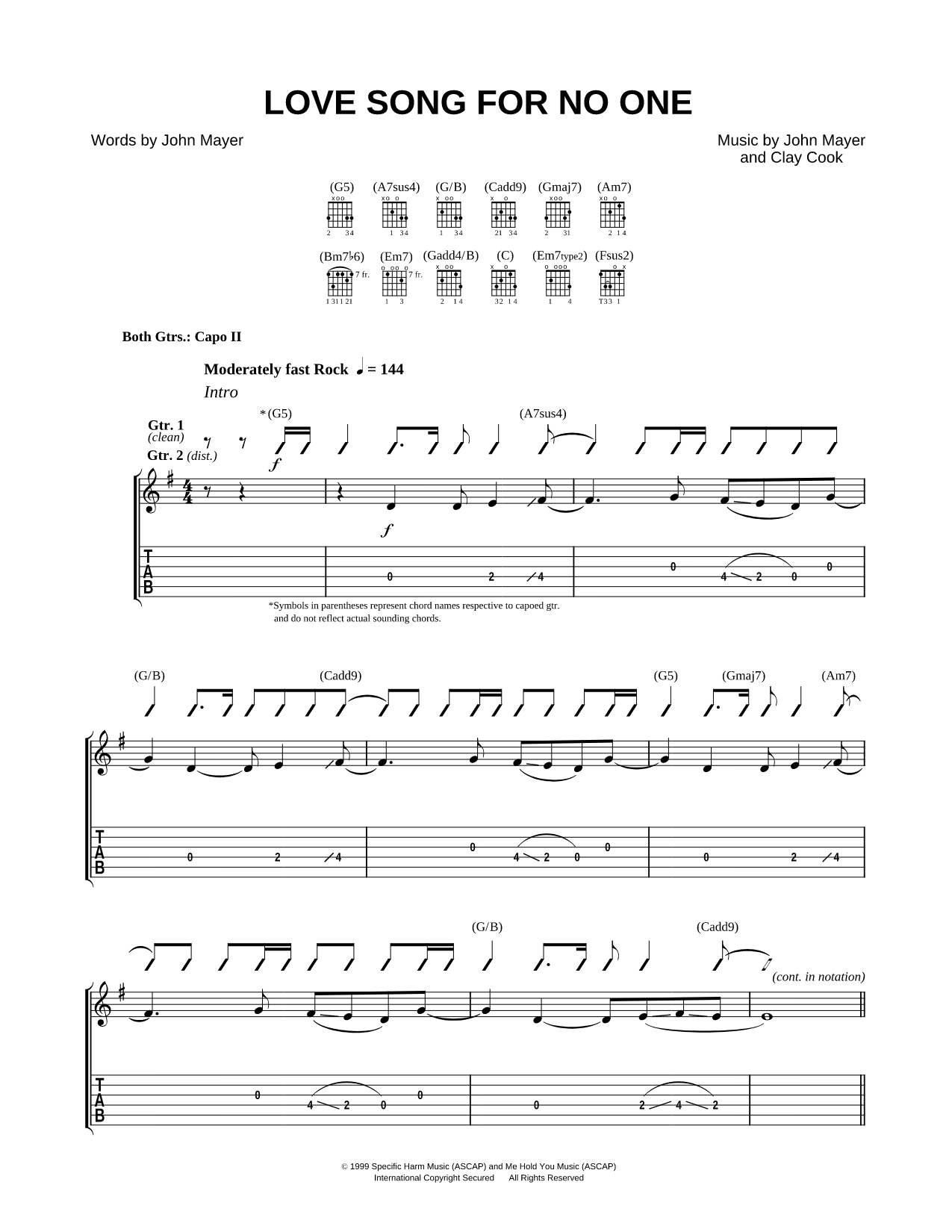 Love Song for No One