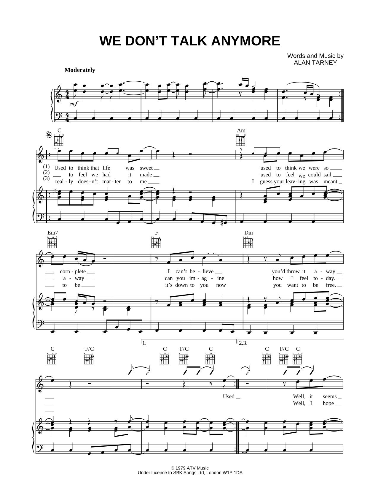 We Don't Talk Anymore