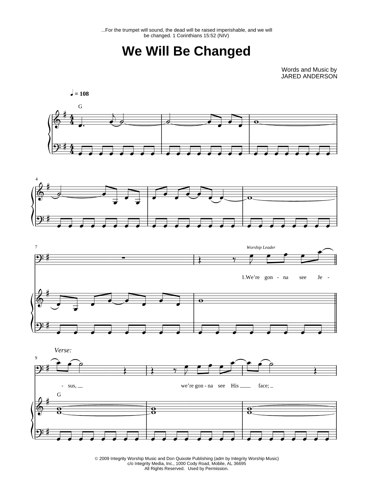 We Will Be Changed