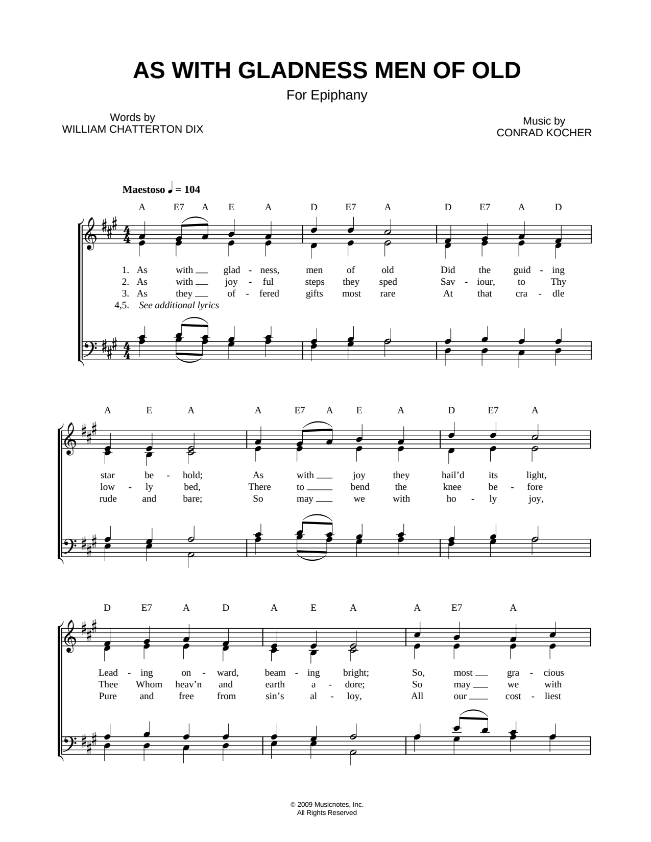 As With Gladness Men of Old