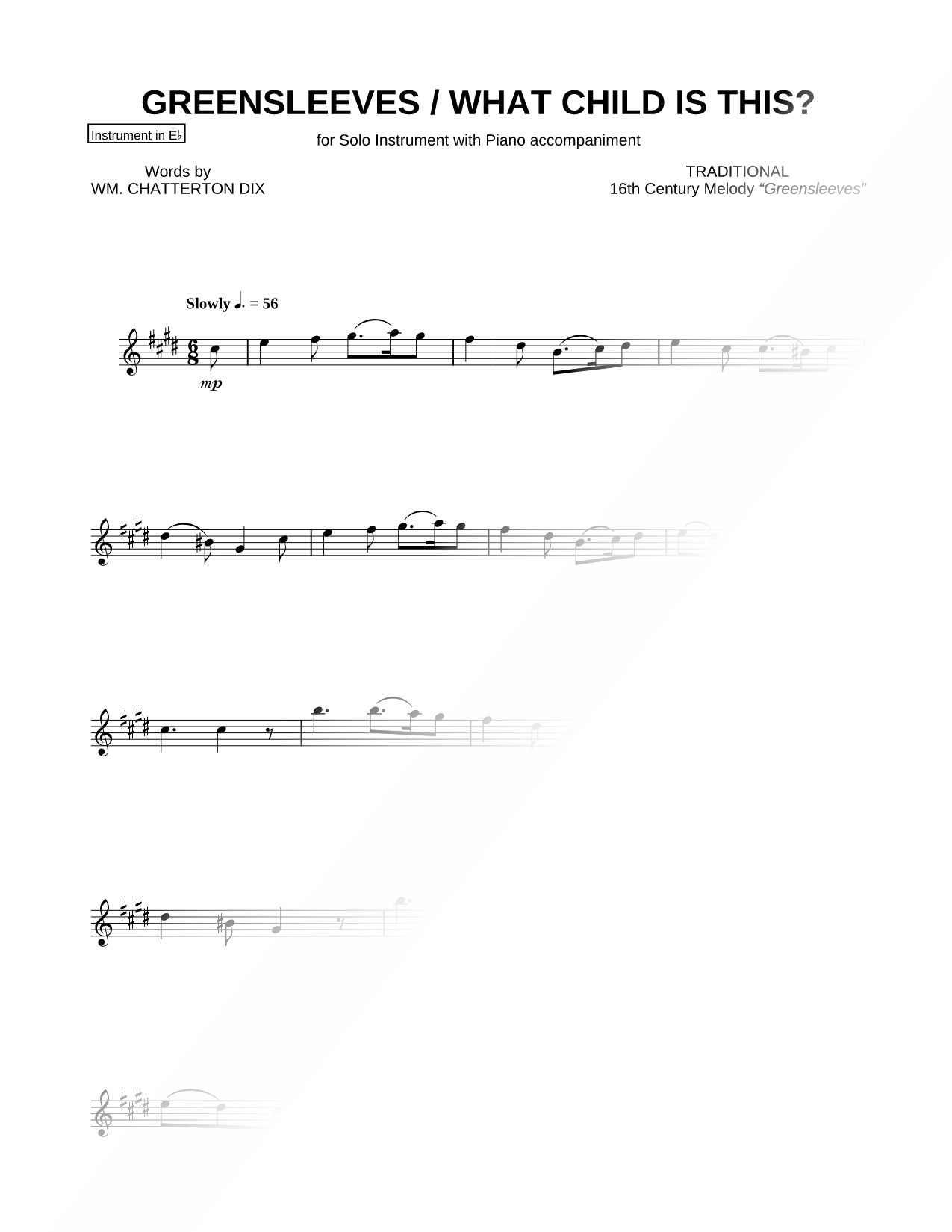 What Child Is This? - Eb Instrument