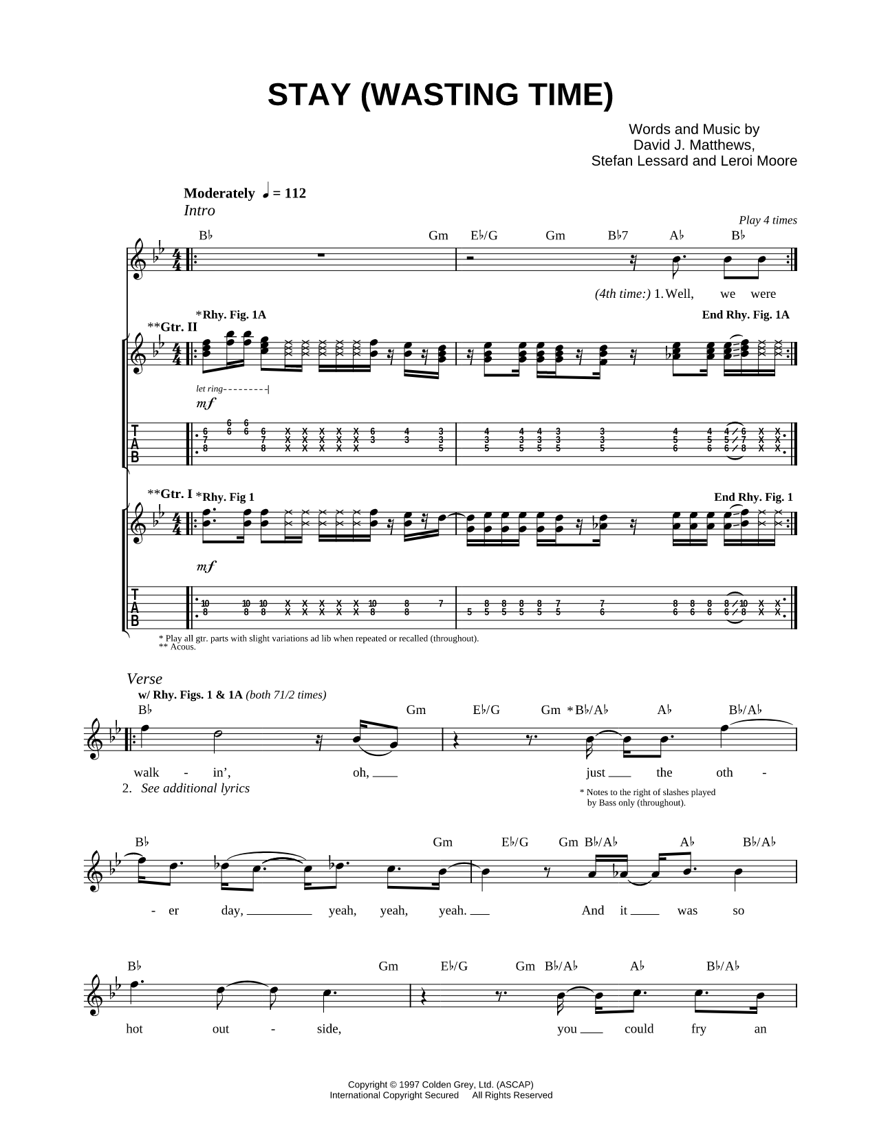 Stay (Wasting Time)