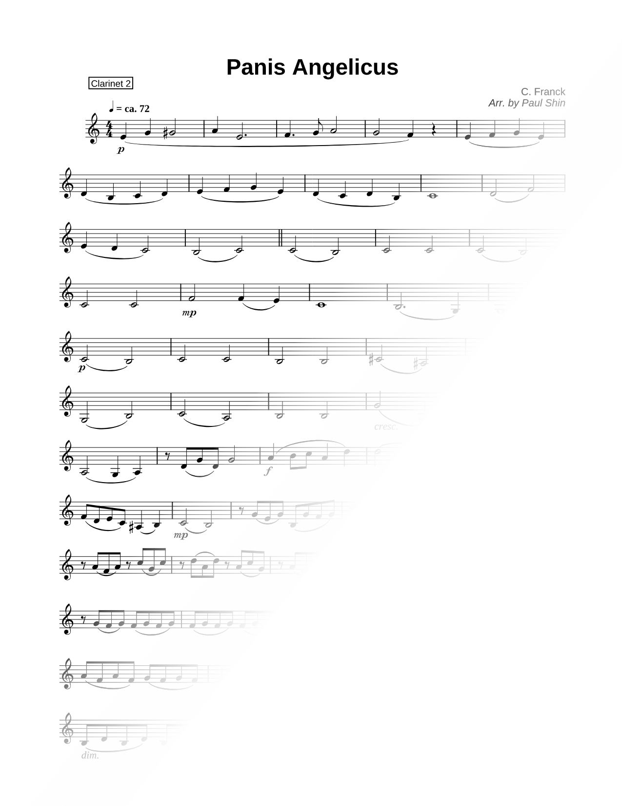 Panis Angelicus - Clarinet 2