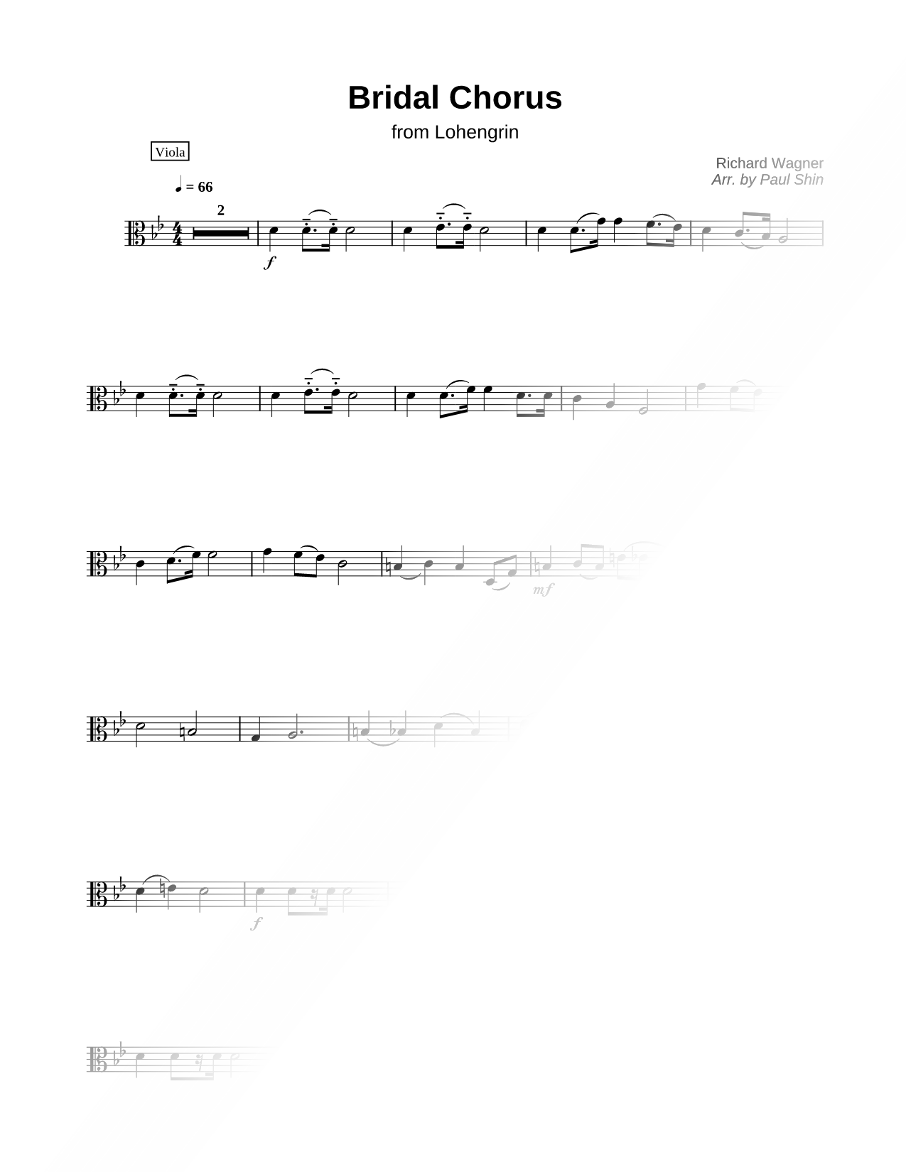 Bridal Chorus - Viola