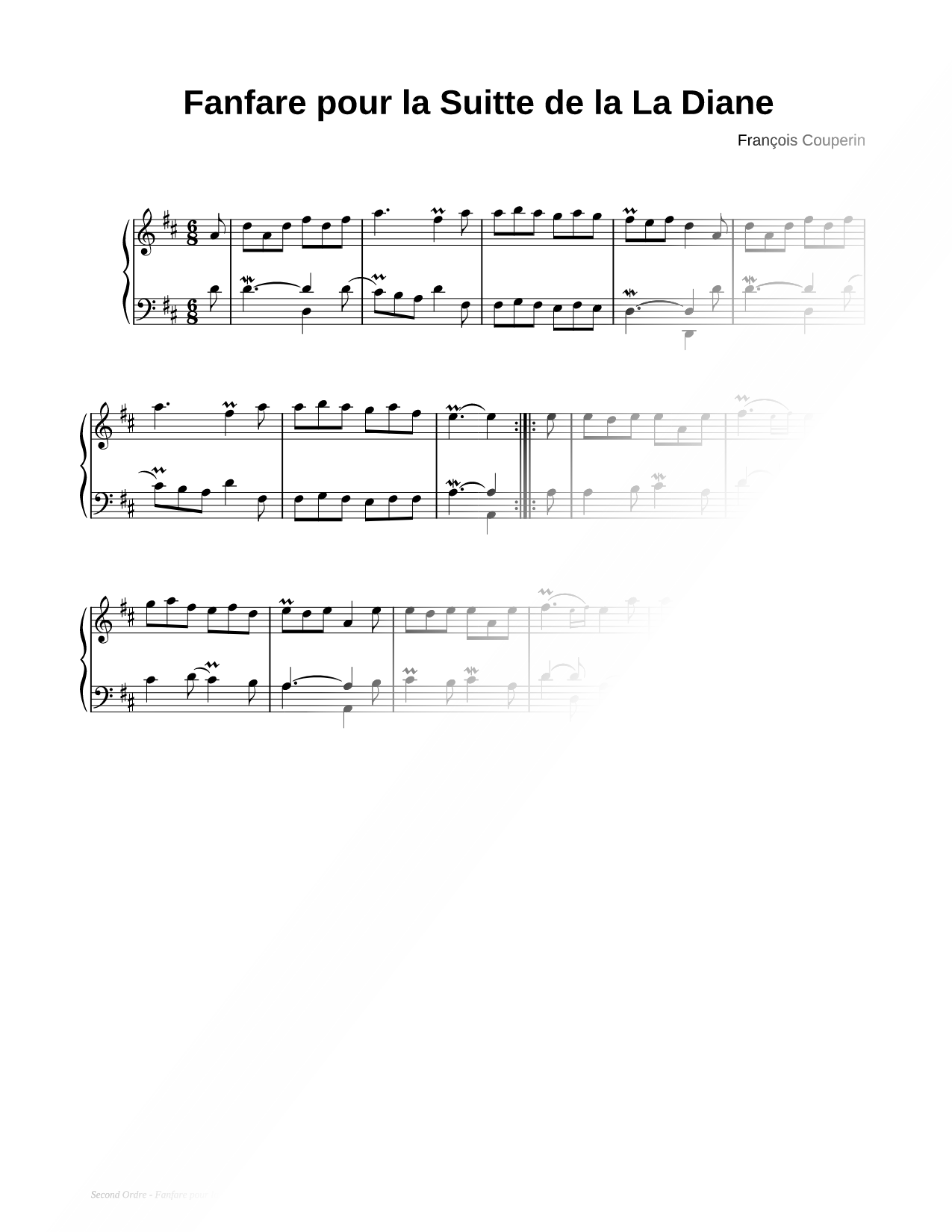 Fanfare Pour La Suitte De La La Diane