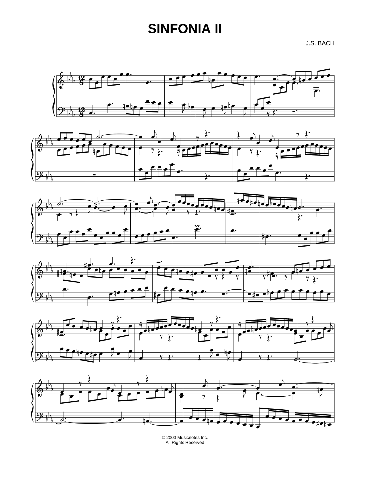 Sinfonia II, BWV 788