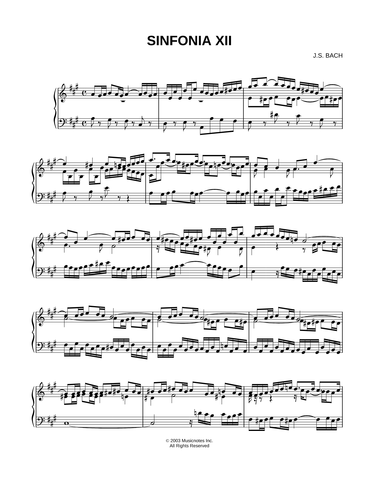 Sinfonia XII