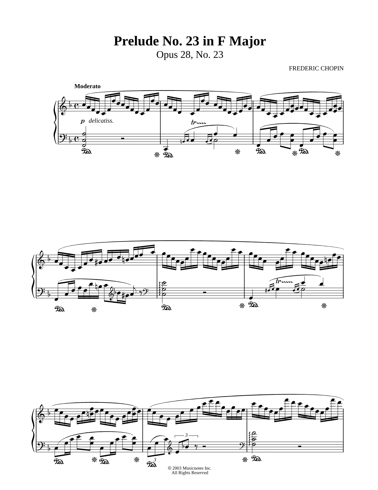 Prelude in F Major, Op. 28, No. 23