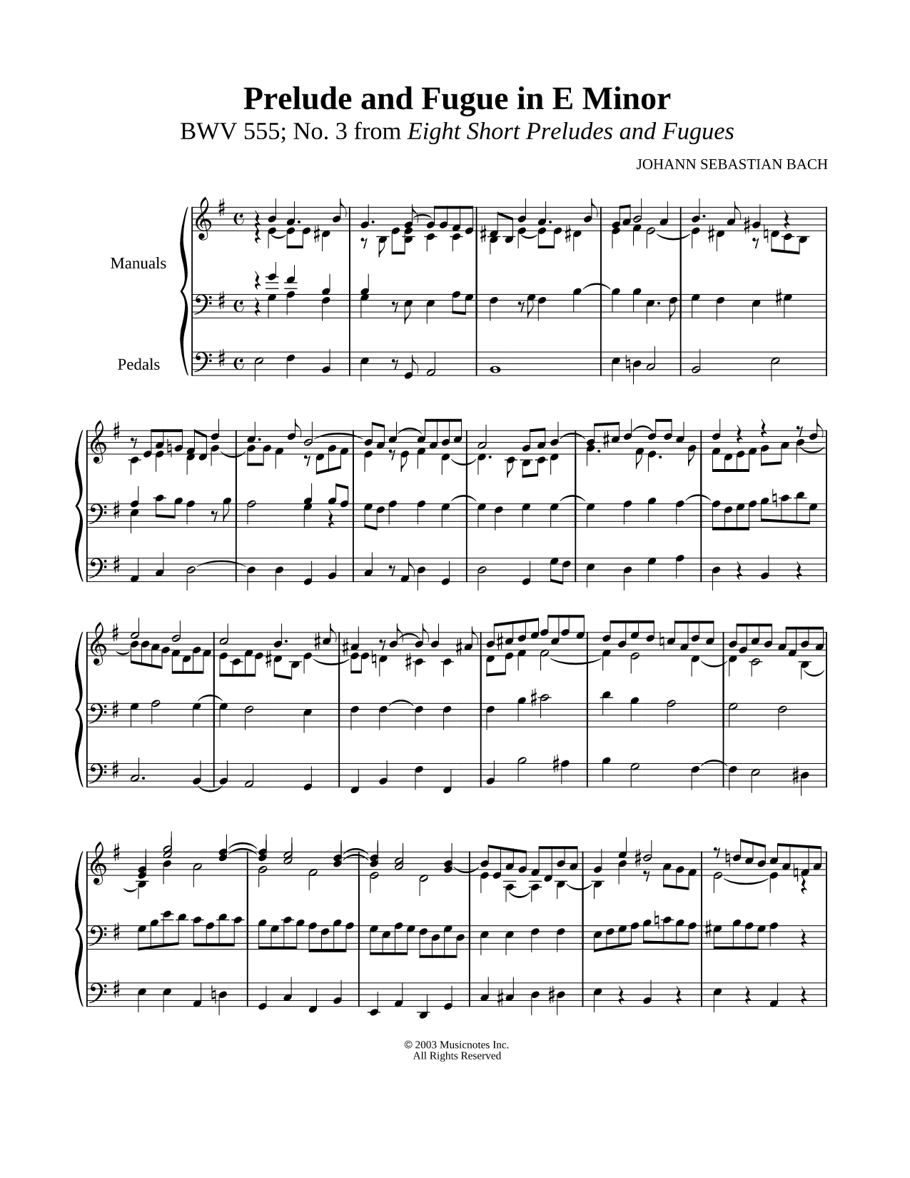 Prelude and Fugue in F Major, BWV 555, No. 3